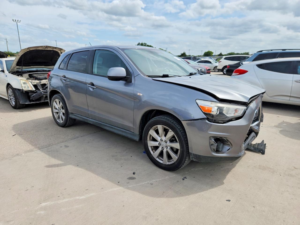 2013 Mitsubishi Outlander Sport Es Gray vin: 4A4AP3AU7DE024770