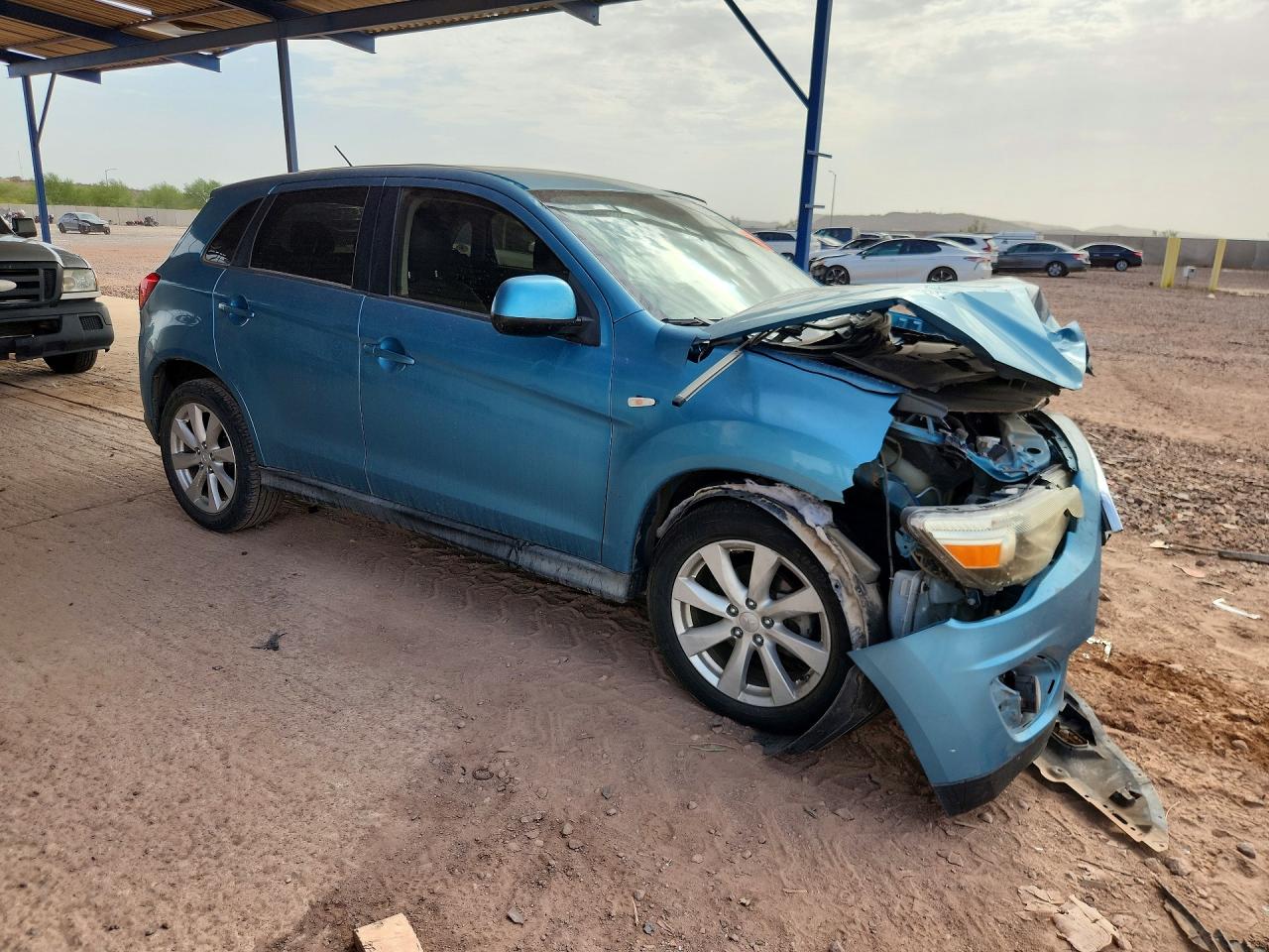 2014 Mitsubishi Outlander Sport Es Turquoise vin: 4A4AP3AU7EE026553
