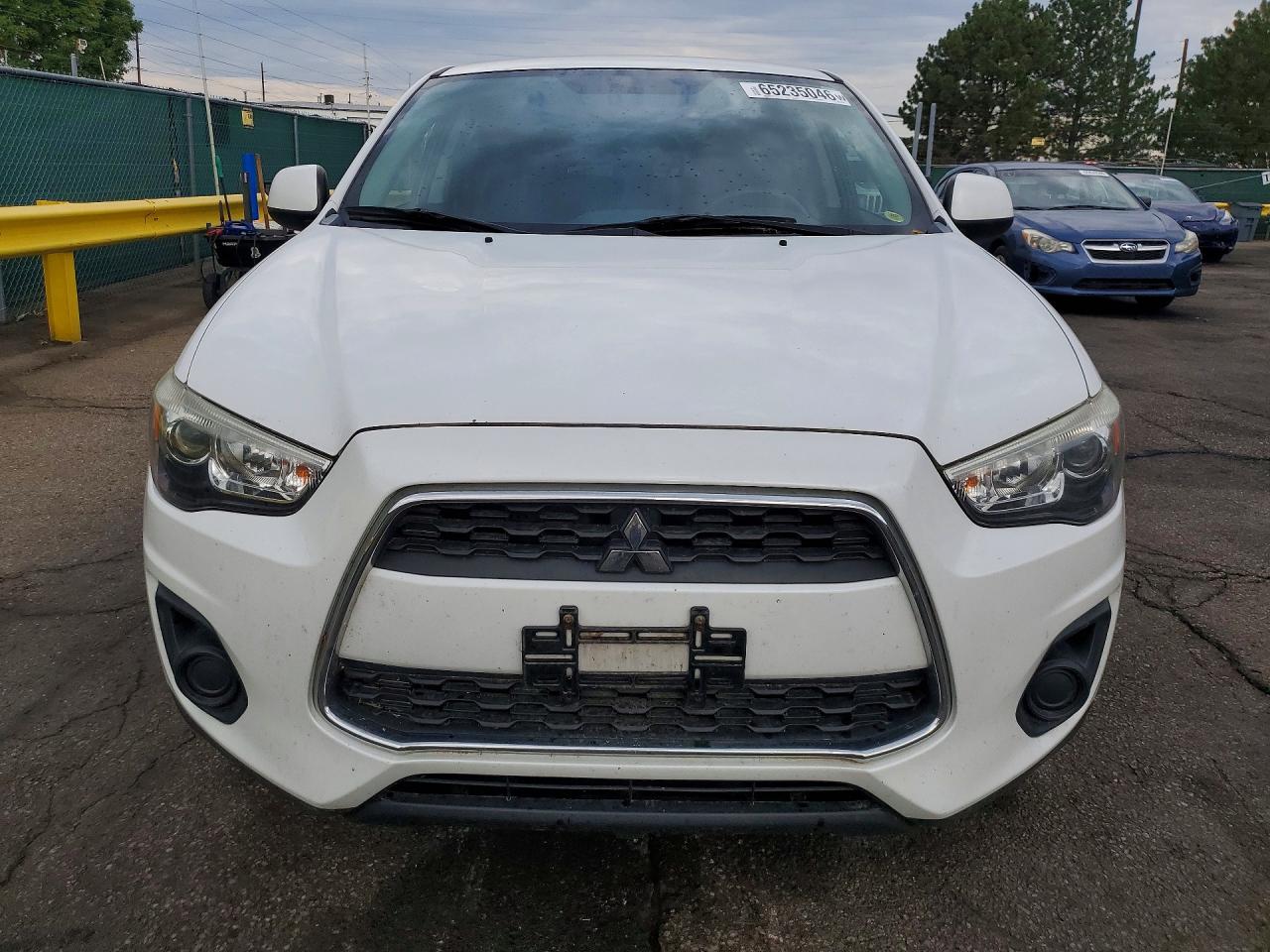 2014 Mitsubishi Outlander Sport Es White vin: 4A4AP3AU7EE026780