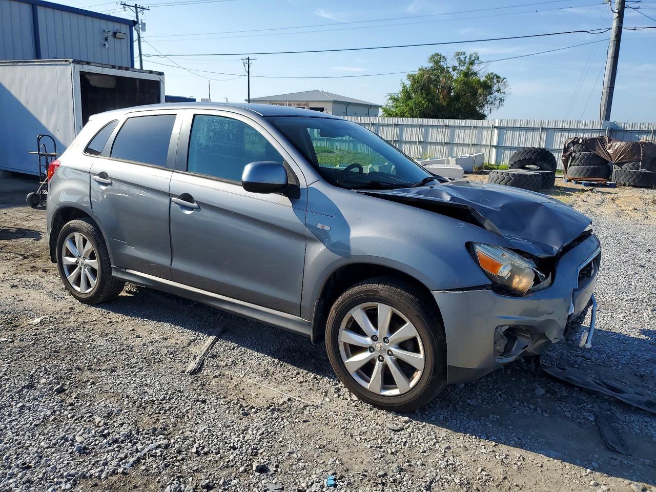 2015 Mitsubishi Outlander Sport Es Gray vin: 4A4AP3AU7FE047615
