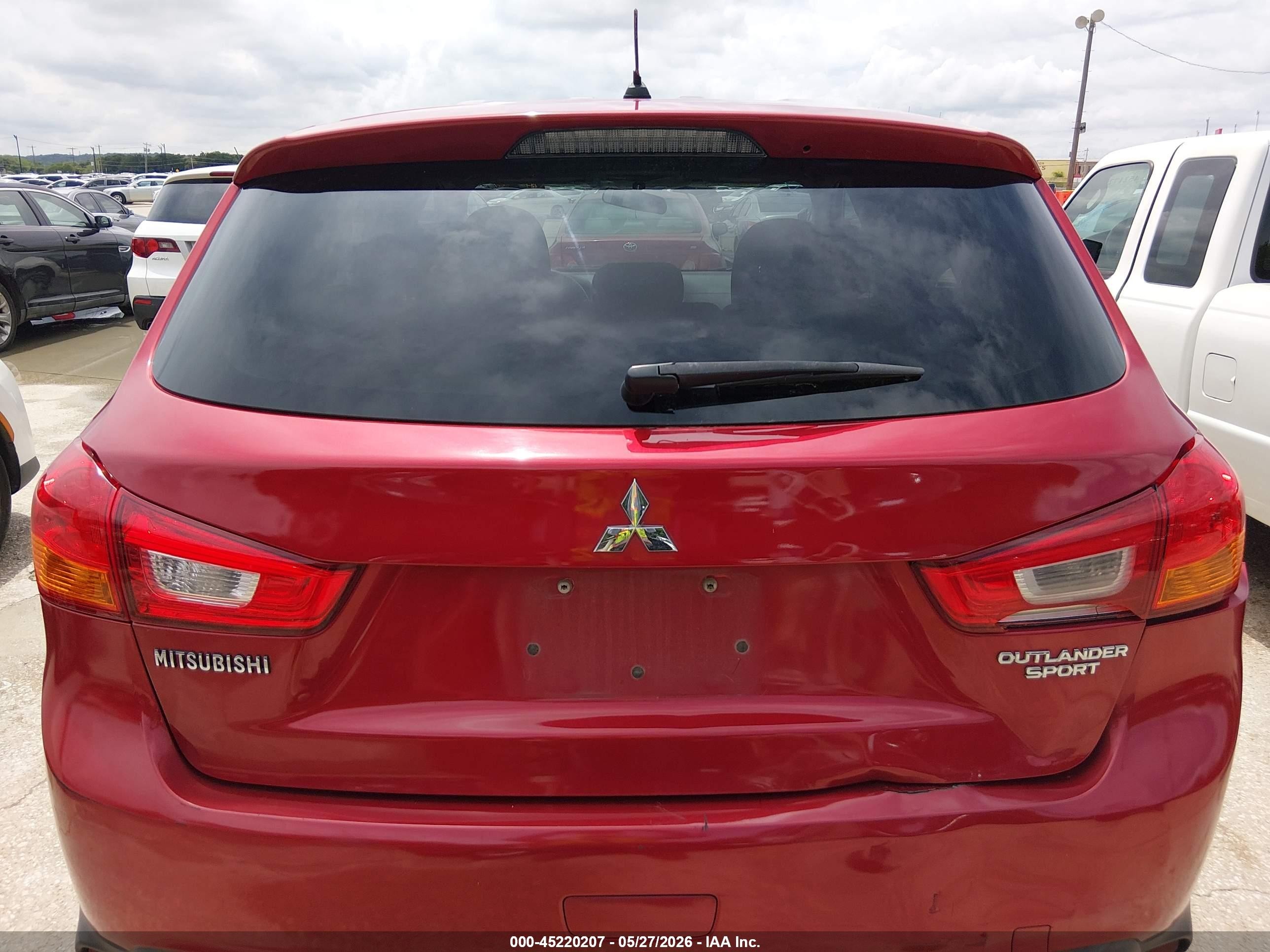 2015 Mitsubishi Outlander Sport Es Maroon vin: 4A4AP3AU7FE052622