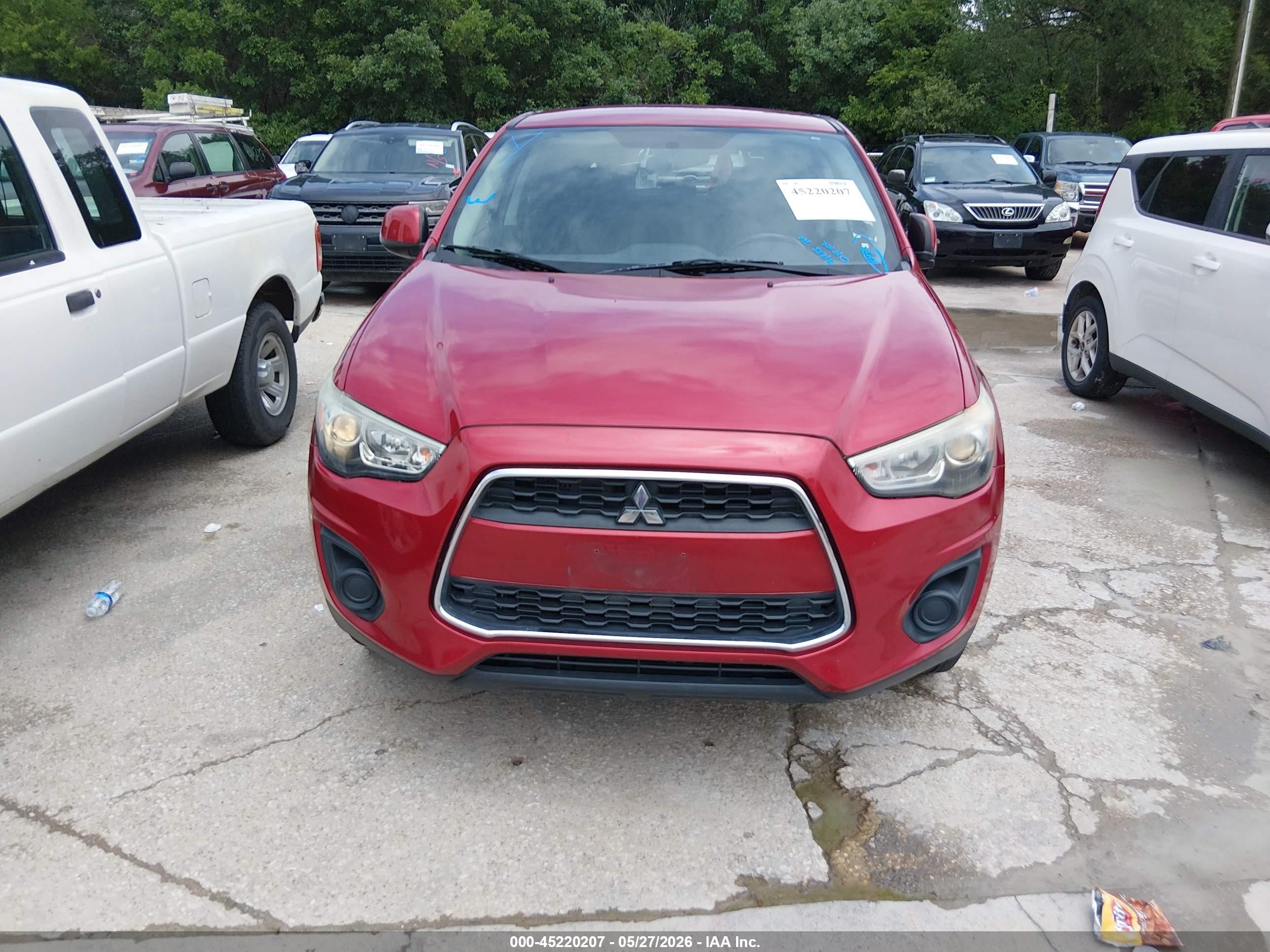 2015 Mitsubishi Outlander Sport Es Maroon vin: 4A4AP3AU7FE052622