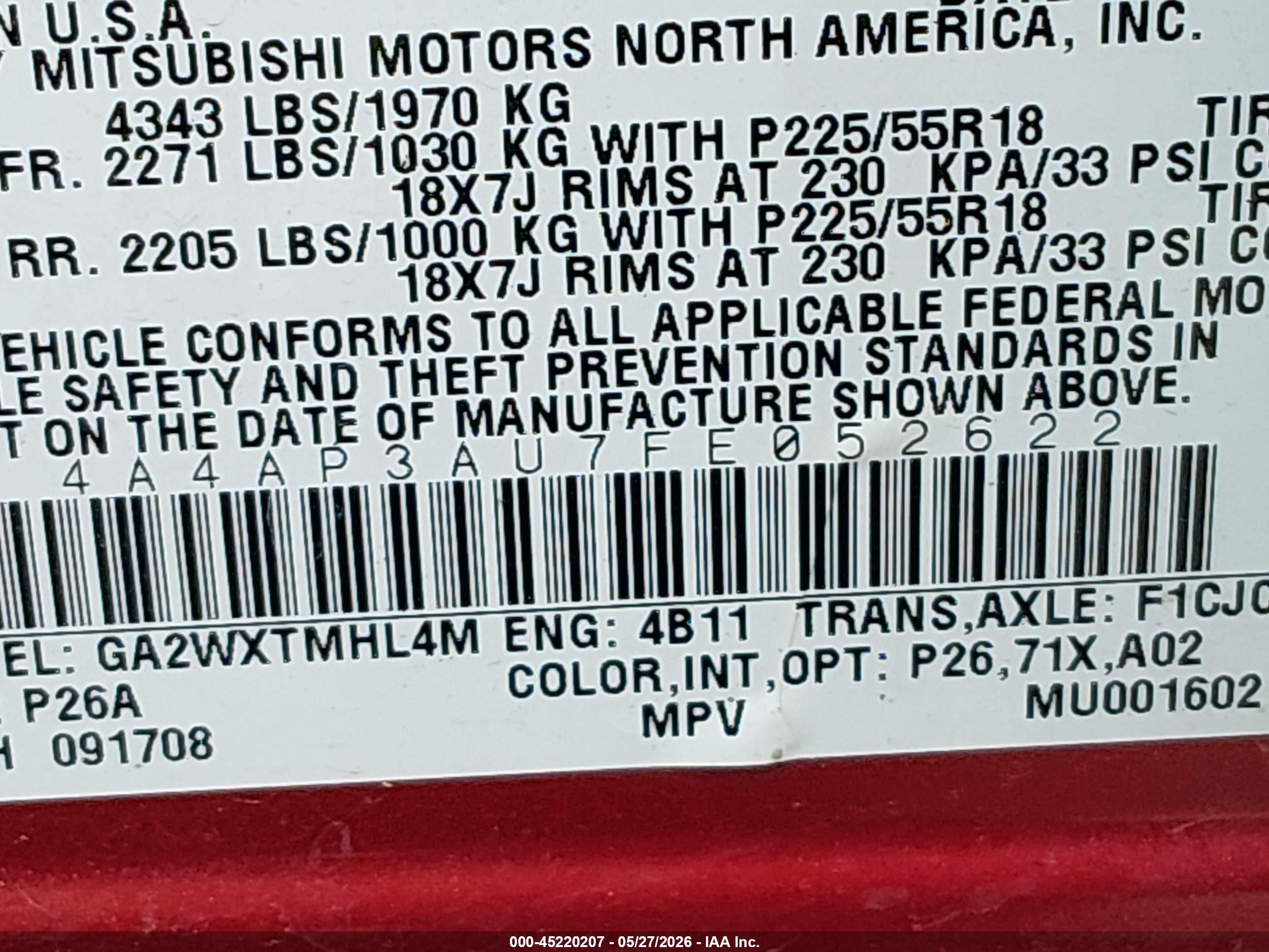 2015 Mitsubishi Outlander Sport Es Maroon vin: 4A4AP3AU7FE052622
