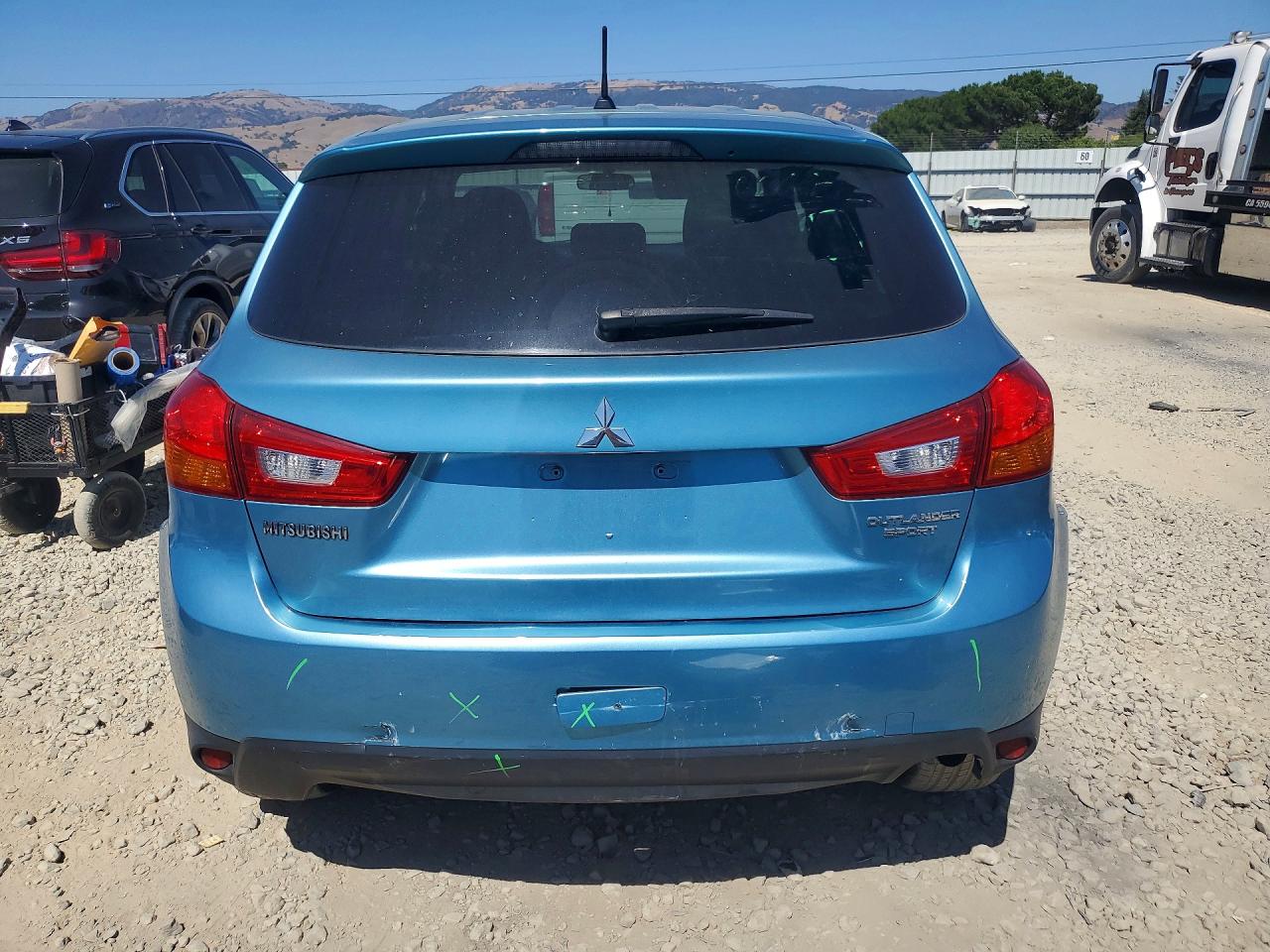 2013 Mitsubishi Outlander Sport Es Синий vin: 4A4AP3AU8DE003510