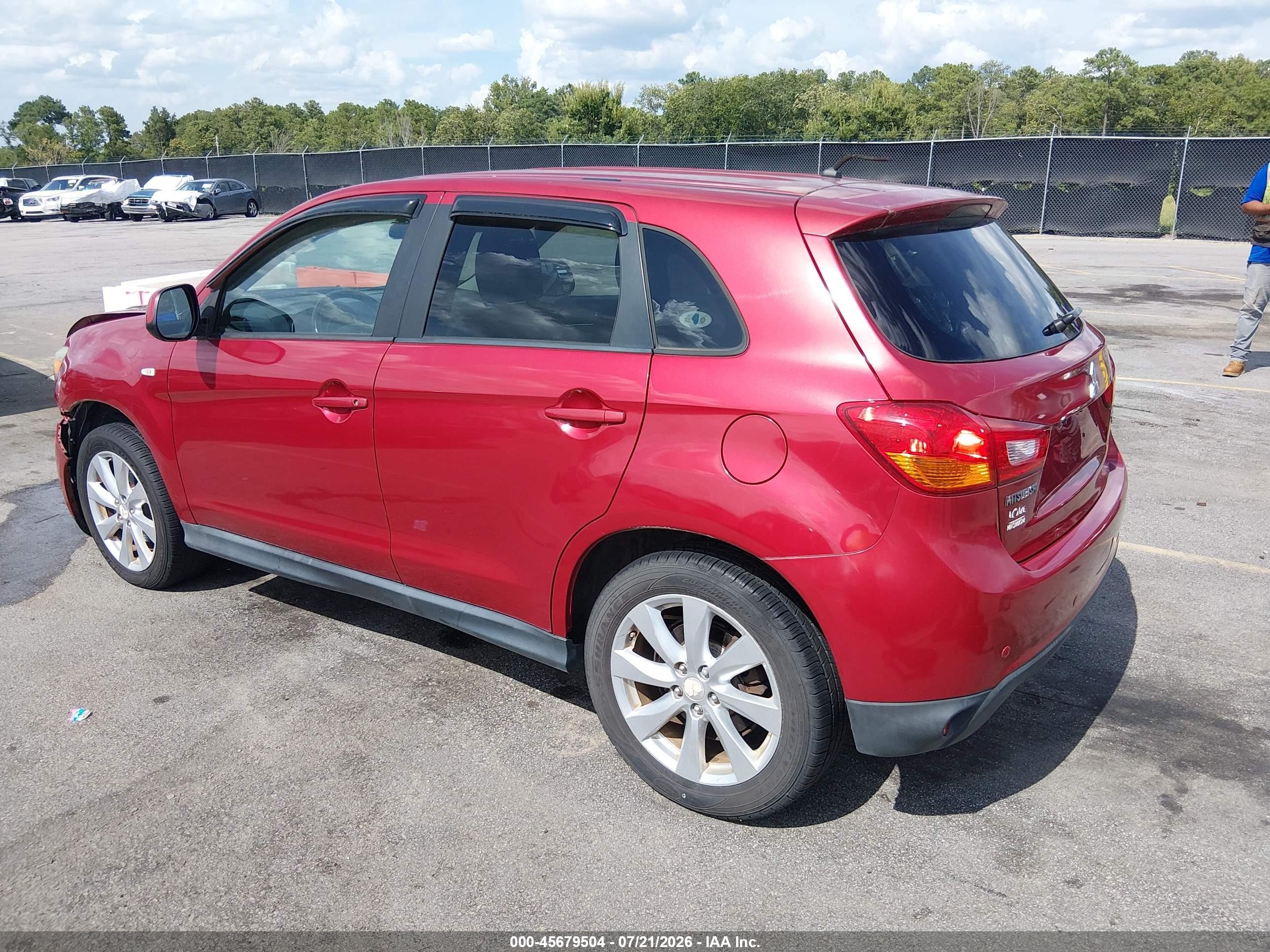 2014 Mitsubishi Outlander Sport Es Red vin: 4A4AP3AU8EE016534