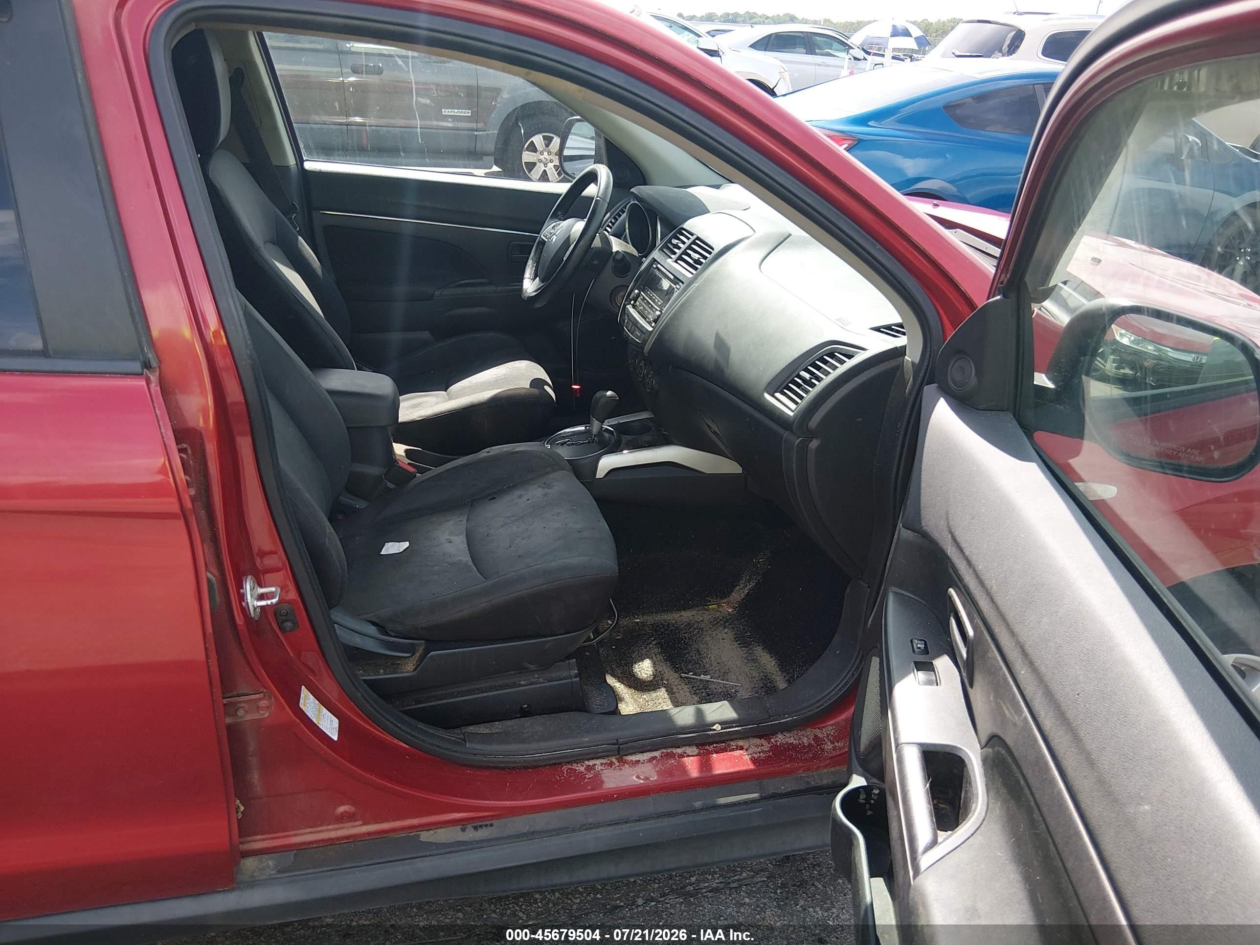 2014 Mitsubishi Outlander Sport Es Red vin: 4A4AP3AU8EE016534