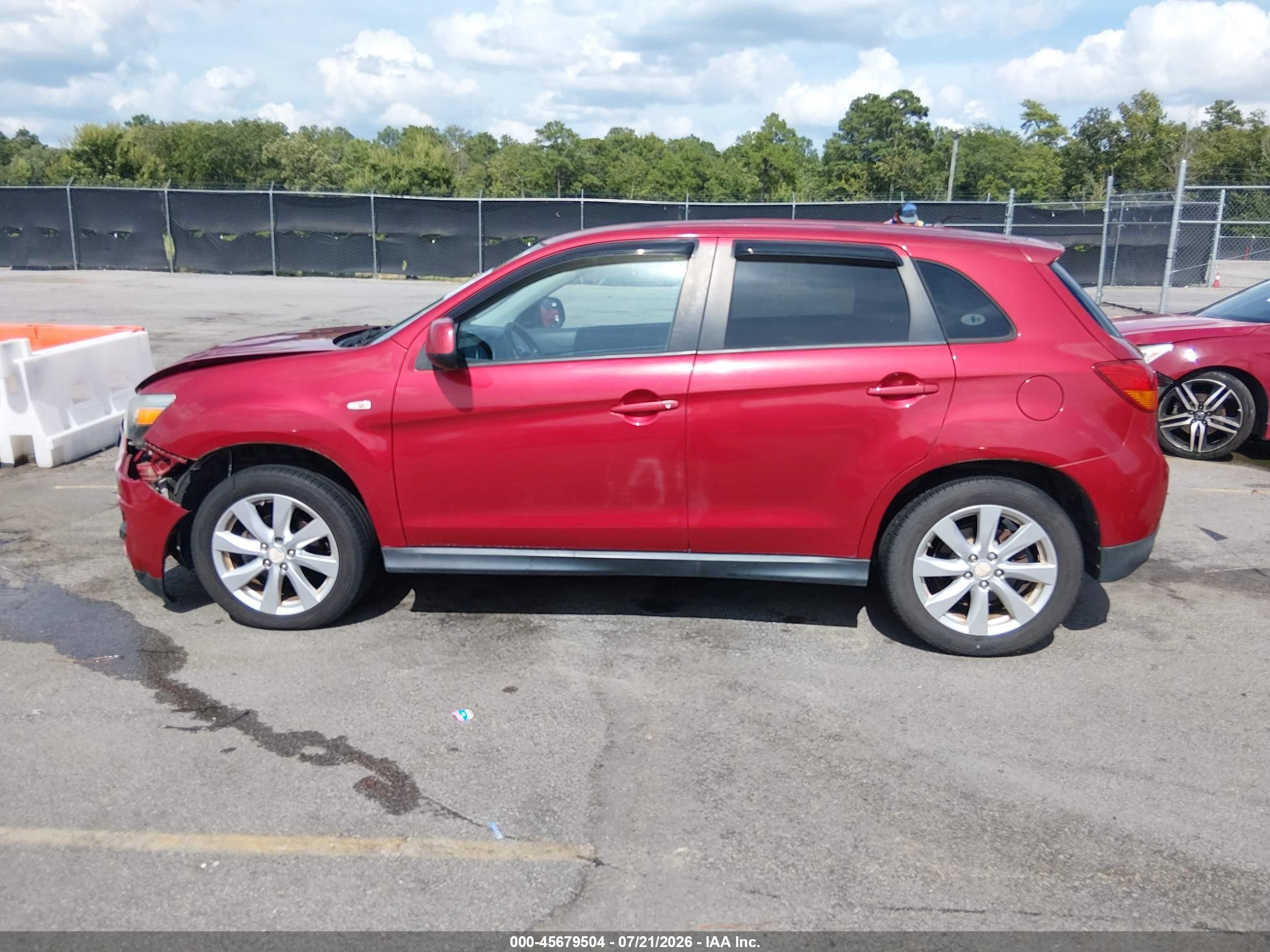 2014 Mitsubishi Outlander Sport Es Red vin: 4A4AP3AU8EE016534