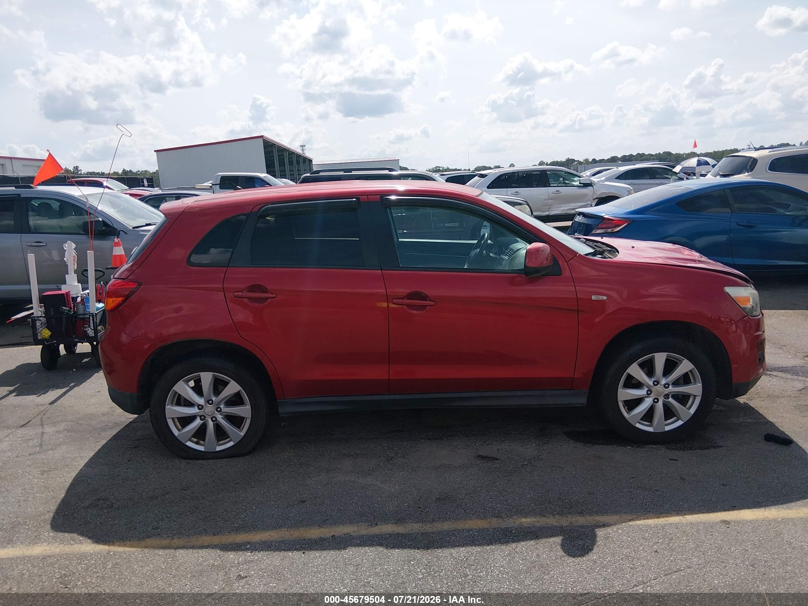 2014 Mitsubishi Outlander Sport Es Red vin: 4A4AP3AU8EE016534