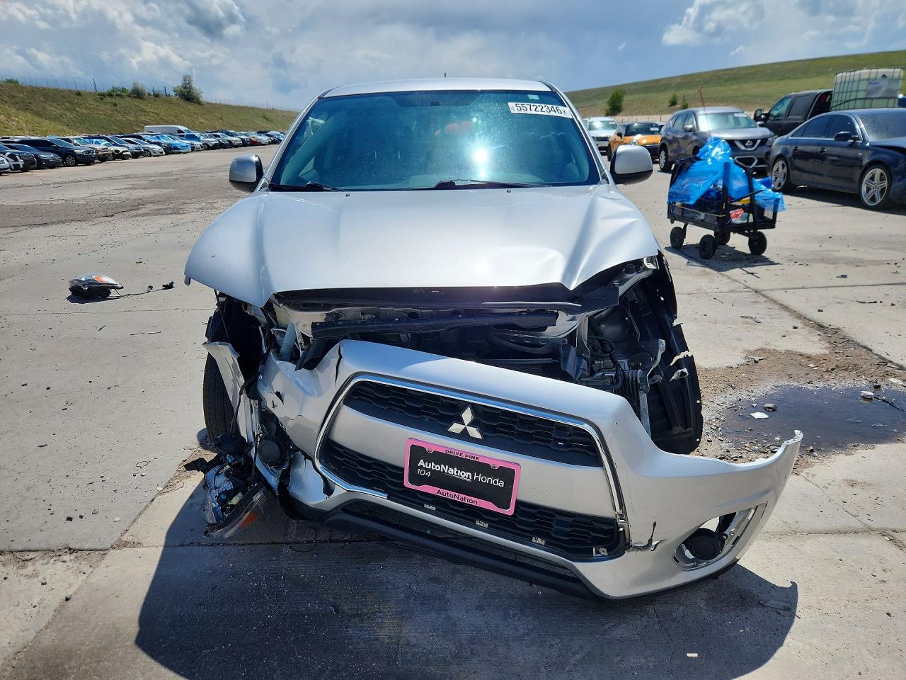 2015 Mitsubishi Outlander Sport Es Silver vin: 4A4AP3AU8FE021265