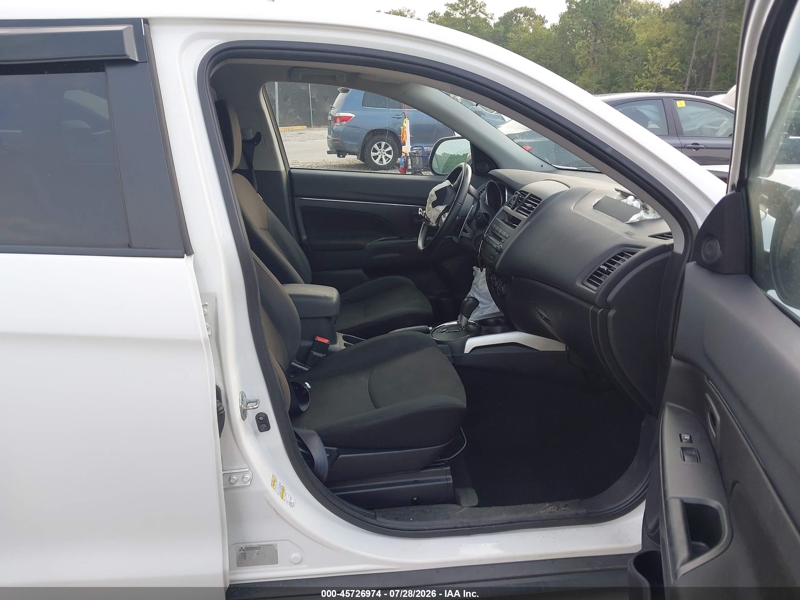 2013 Mitsubishi Outlander Sport Es White vin: 4A4AP3AU9DE010613