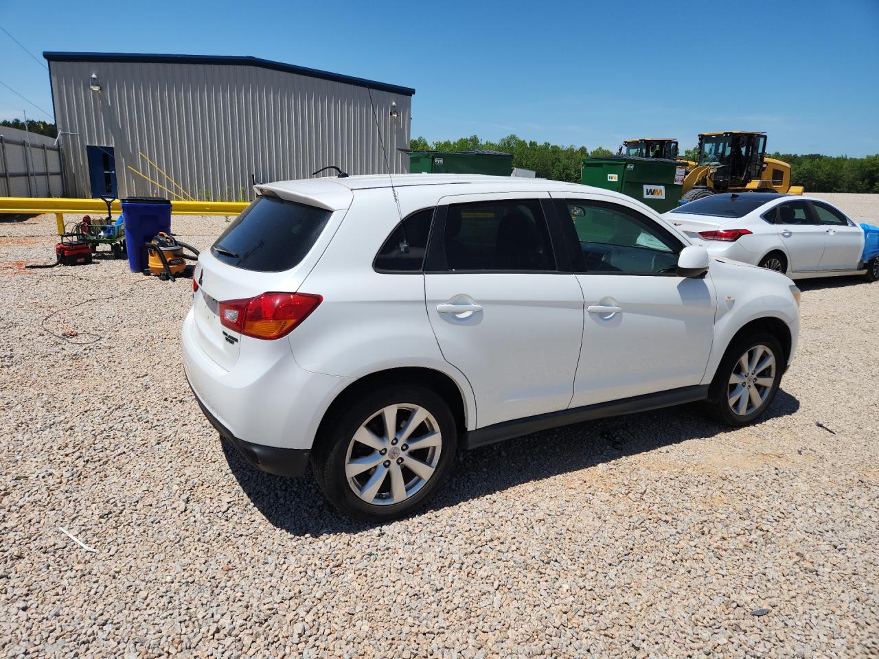 2013 Mitsubishi Outlander Sport Es White vin: 4A4AP3AU9DE012913