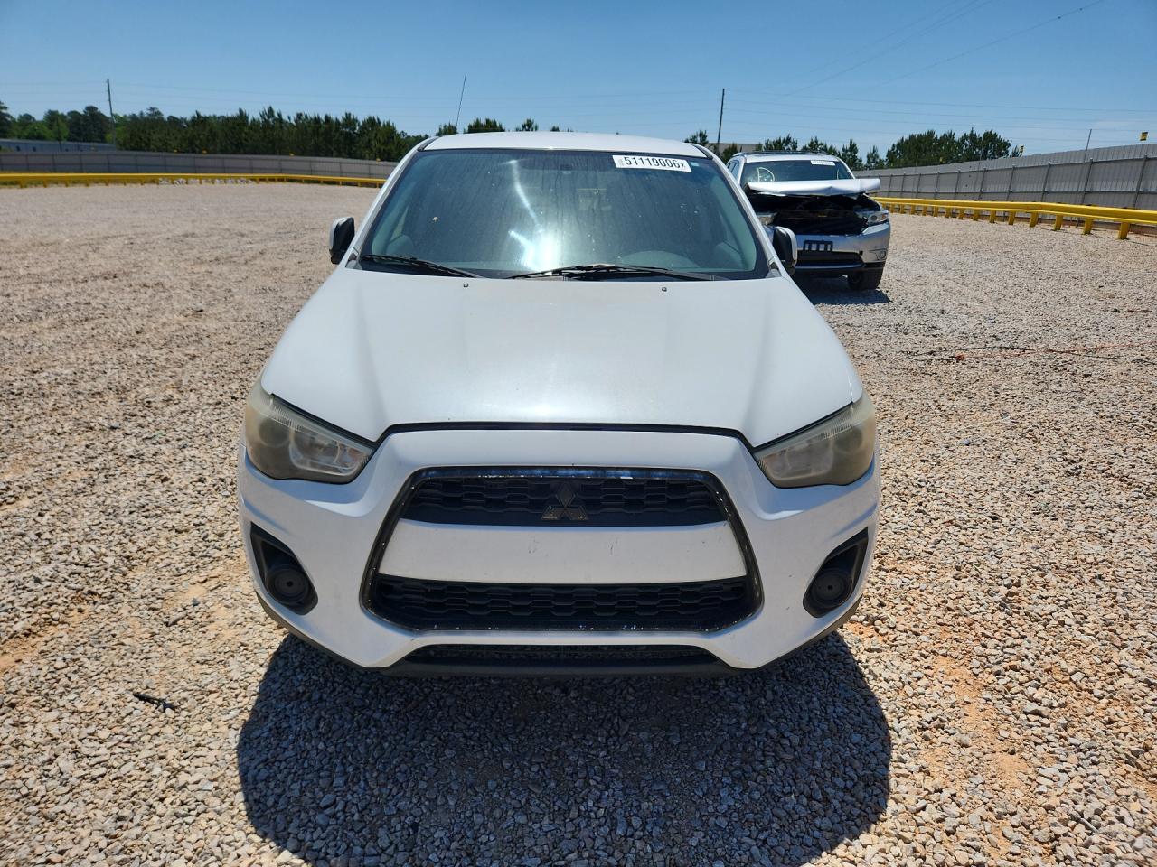 2013 Mitsubishi Outlander Sport Es White vin: 4A4AP3AU9DE012913