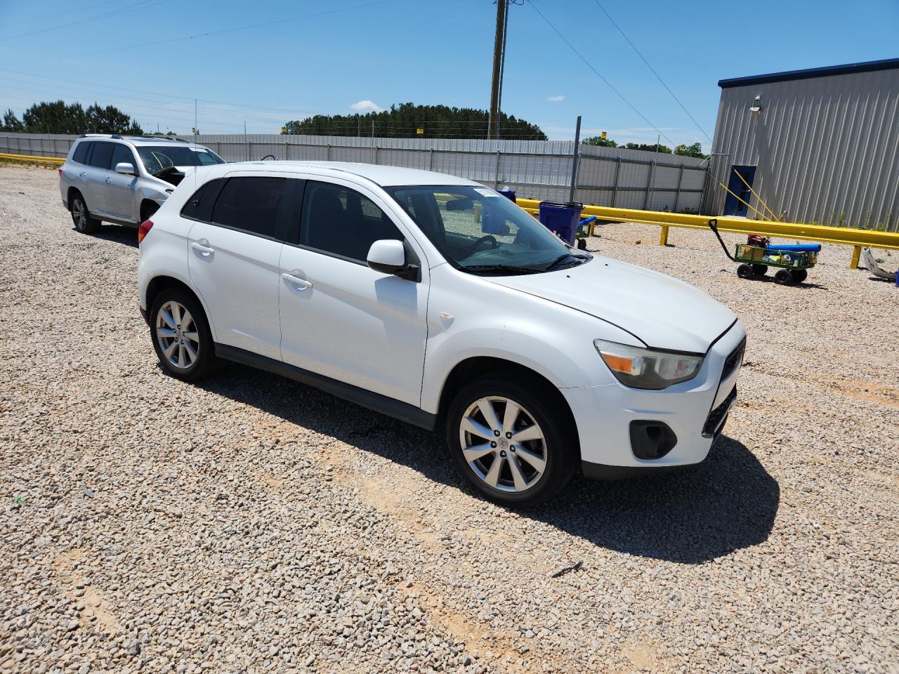 2013 Mitsubishi Outlander Sport Es White vin: 4A4AP3AU9DE012913