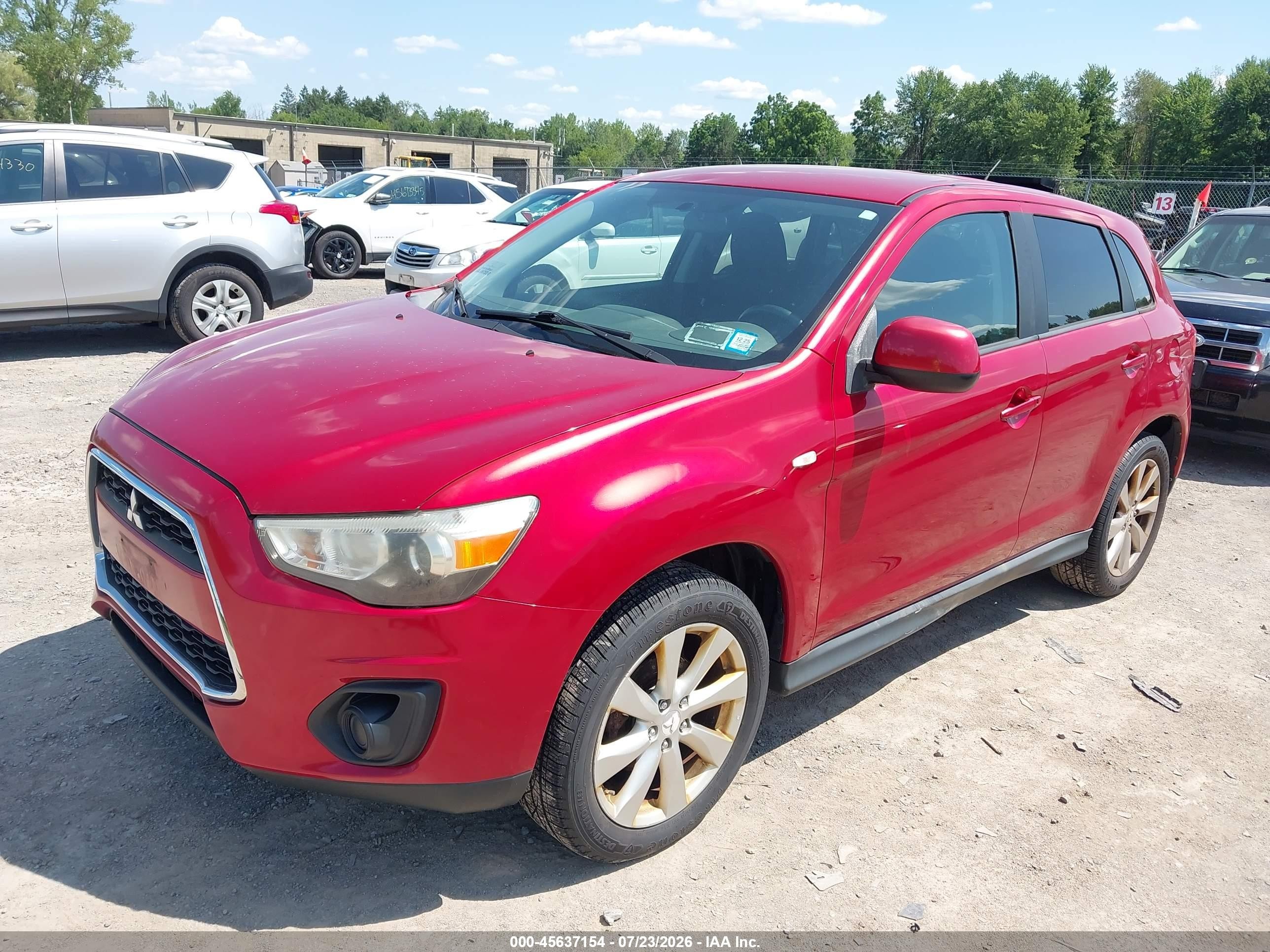 2013 Mitsubishi Outlander Sport Es Red vin: 4A4AP3AU9DE013284