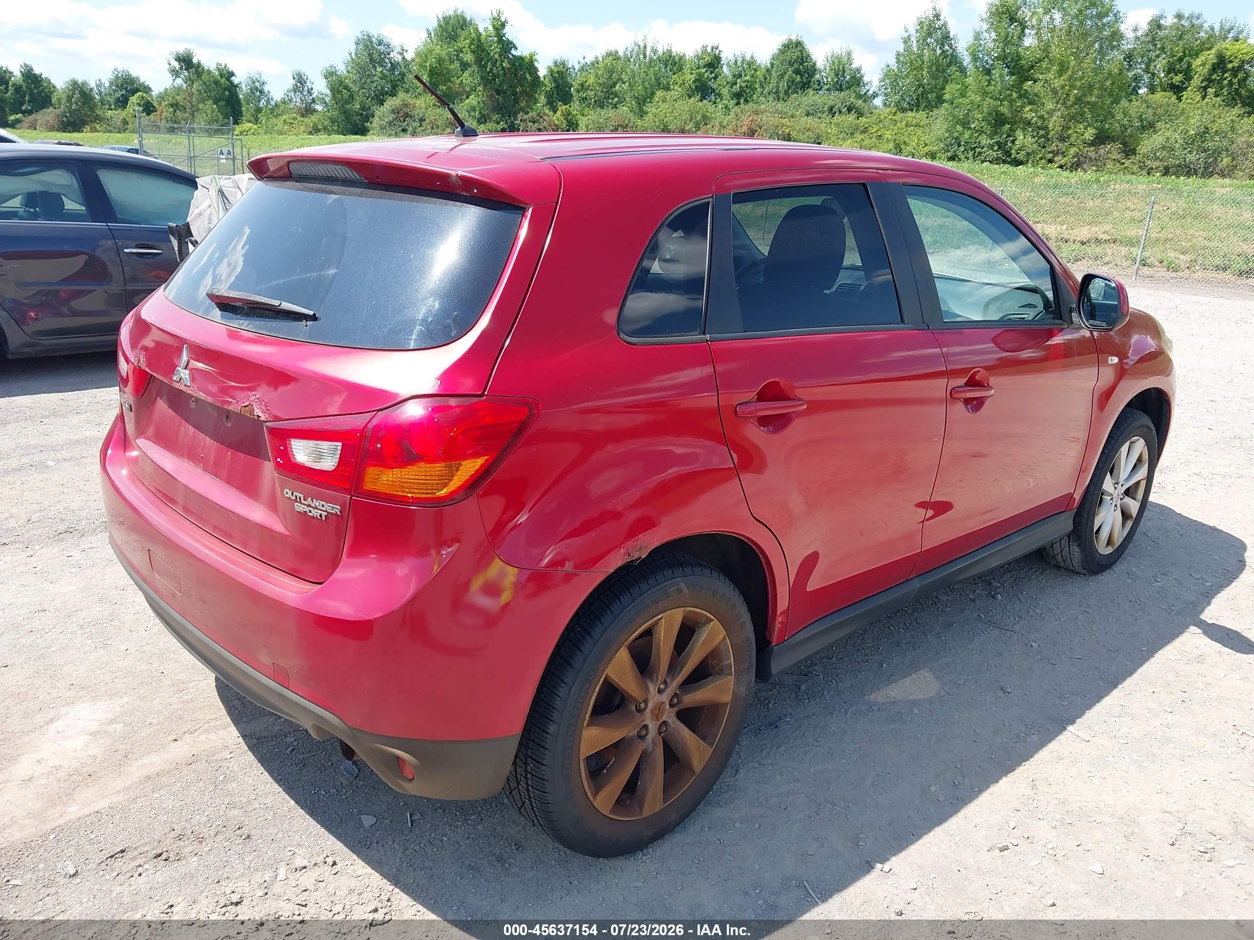 2013 Mitsubishi Outlander Sport Es Red vin: 4A4AP3AU9DE013284