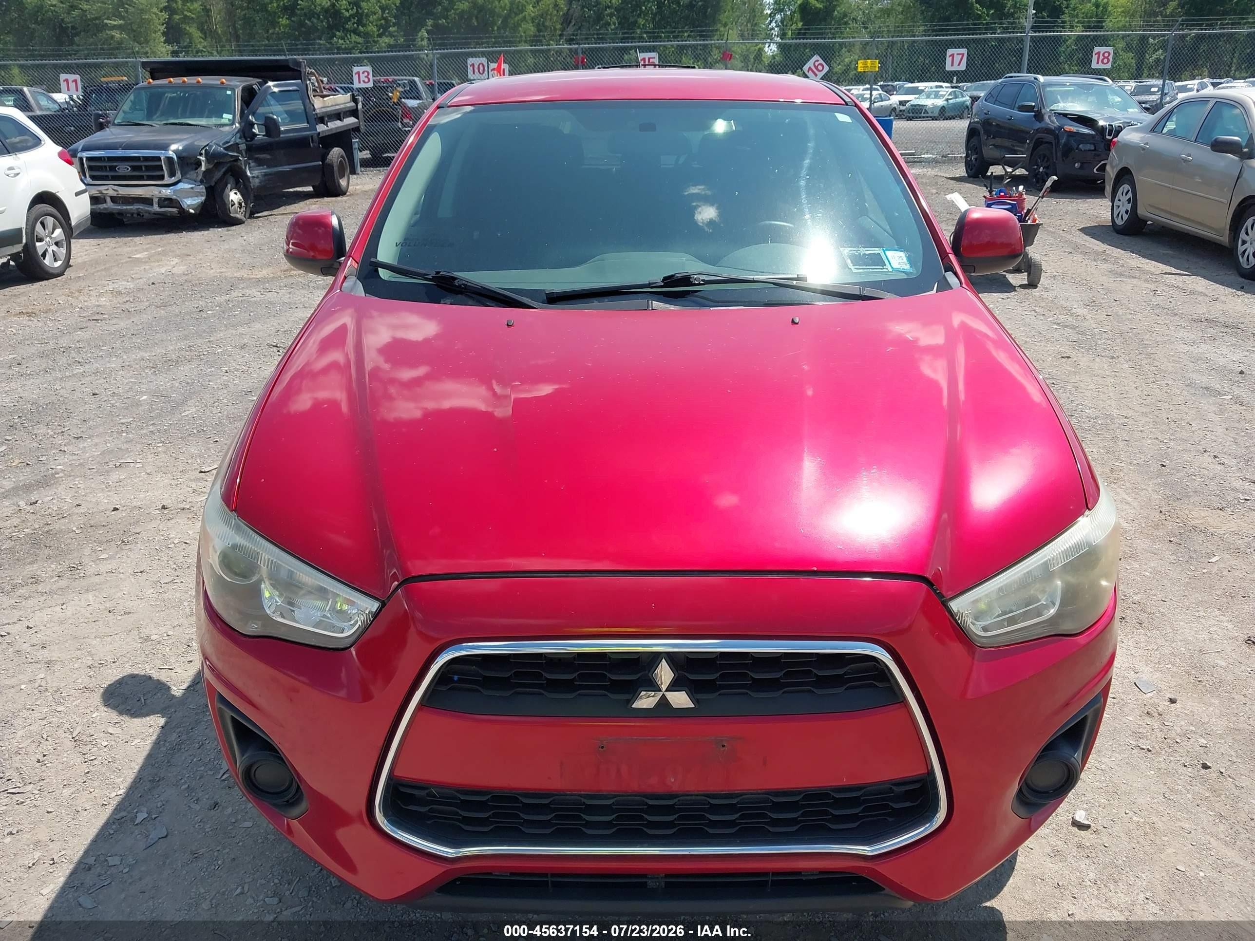 2013 Mitsubishi Outlander Sport Es Red vin: 4A4AP3AU9DE013284