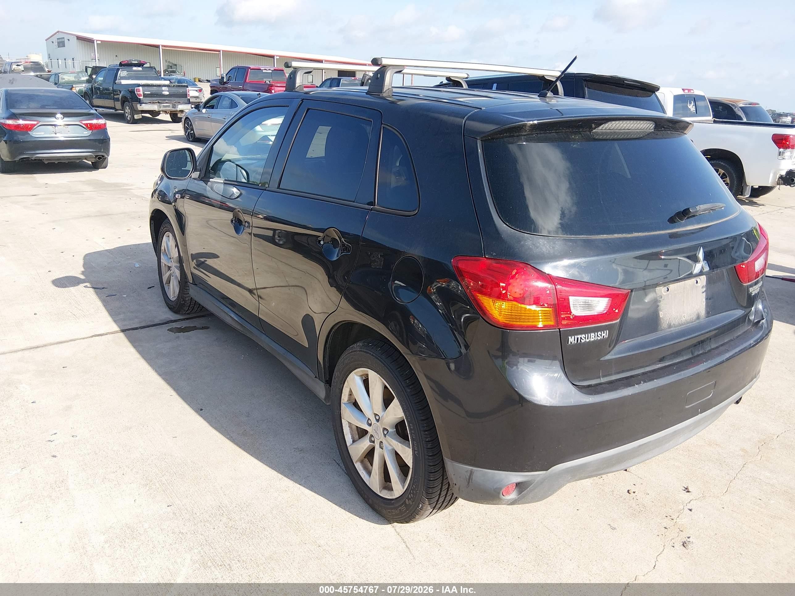 2013 Mitsubishi Outlander Sport Es Black vin: 4A4AP3AU9DE013981