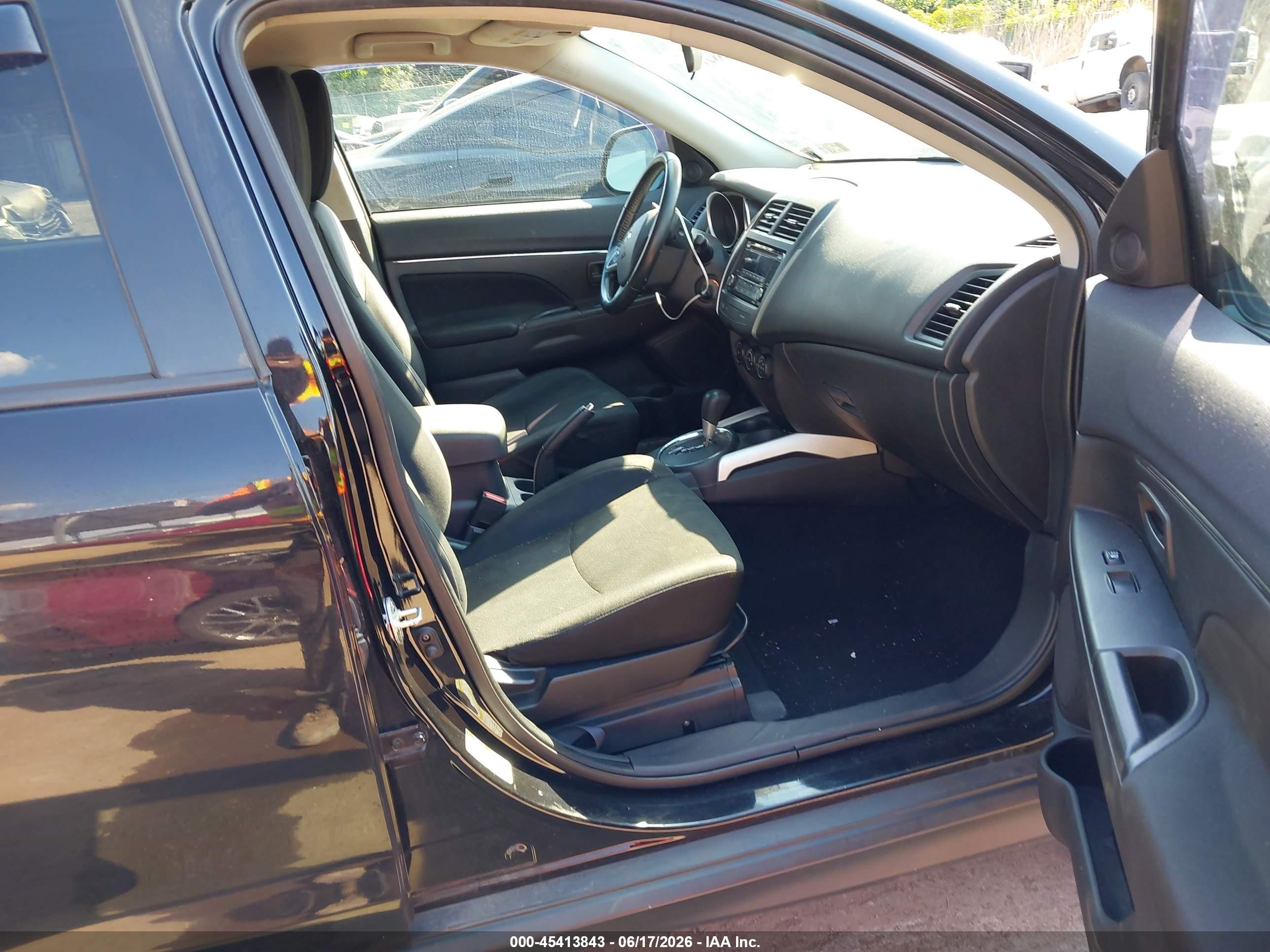 2014 Mitsubishi Outlander Sport Es Black vin: 4A4AP3AU9EE006921