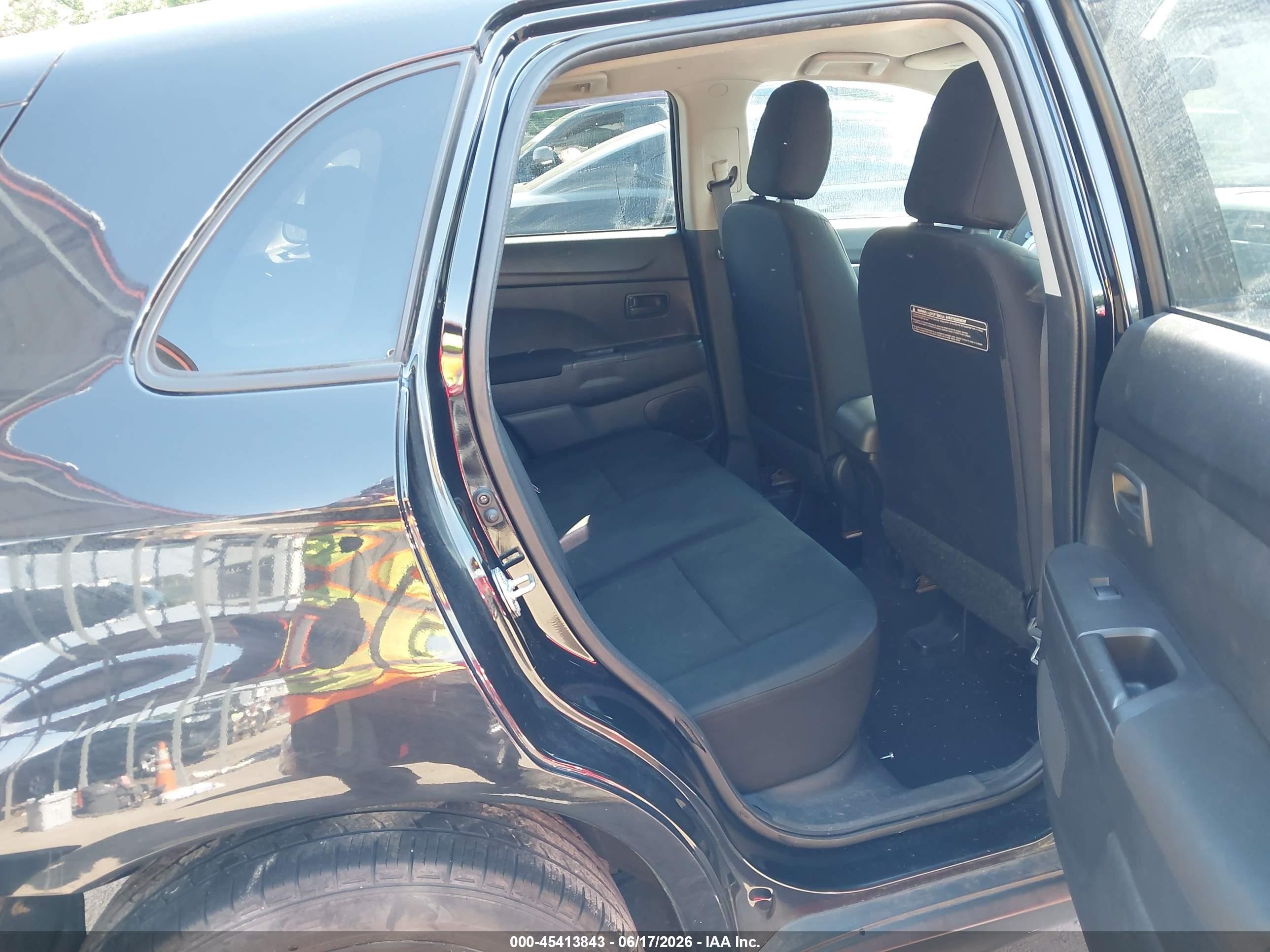 2014 Mitsubishi Outlander Sport Es Black vin: 4A4AP3AU9EE006921