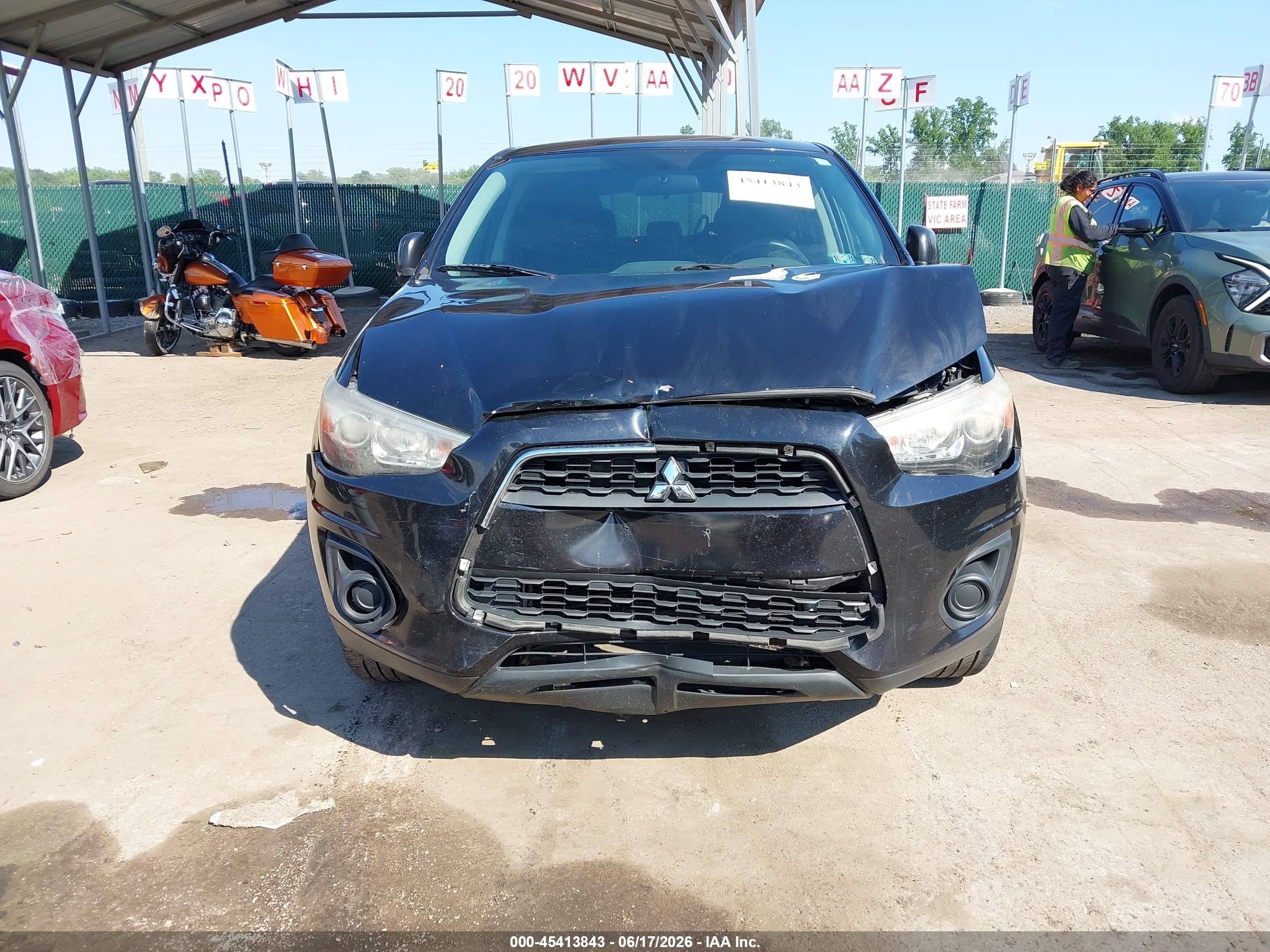 2014 Mitsubishi Outlander Sport Es Black vin: 4A4AP3AU9EE006921
