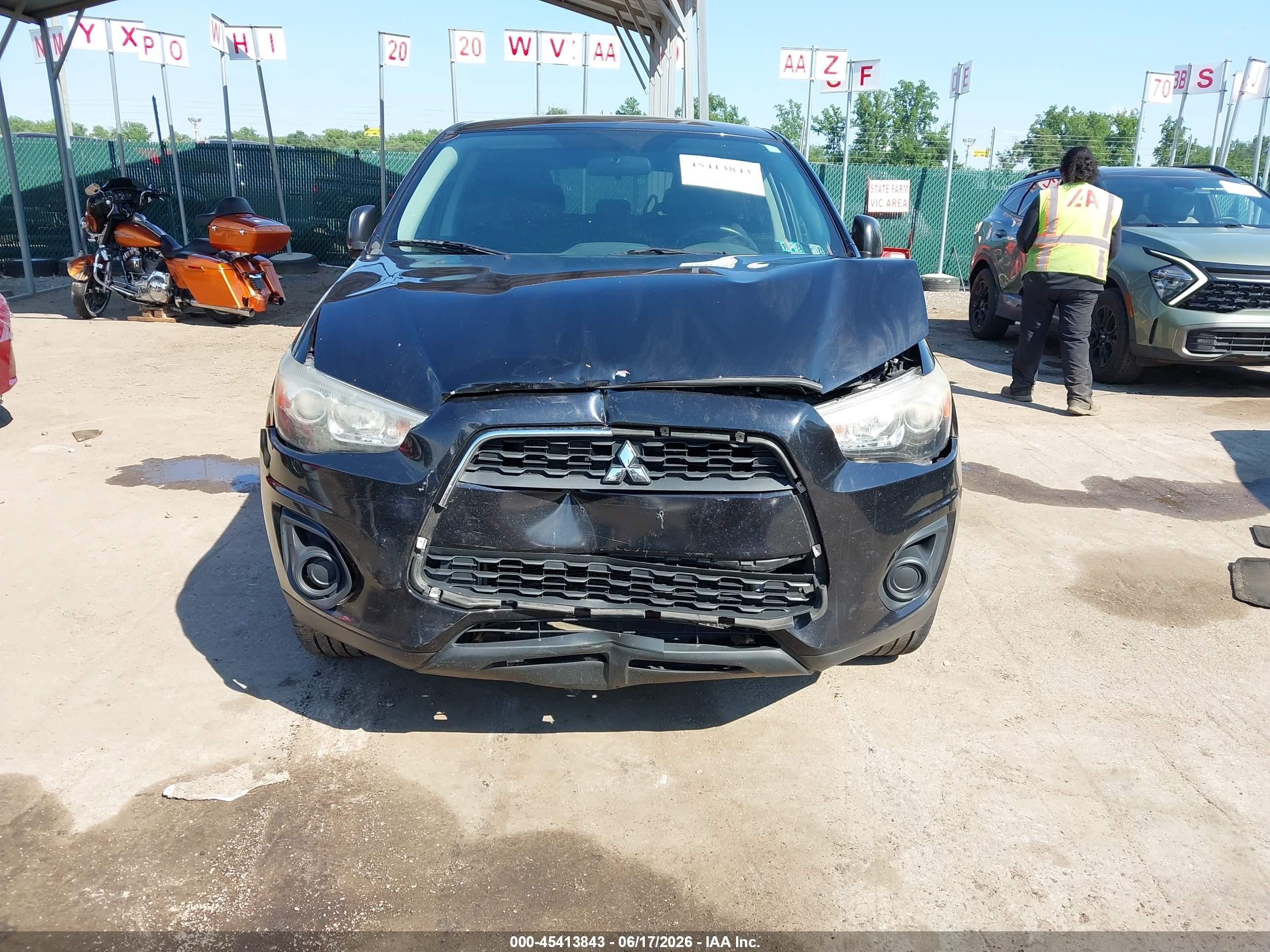2014 Mitsubishi Outlander Sport Es Black vin: 4A4AP3AU9EE006921