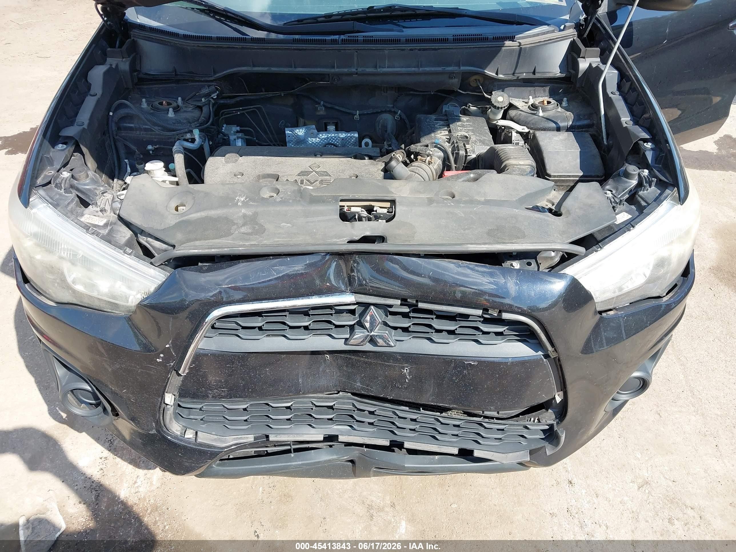 2014 Mitsubishi Outlander Sport Es Black vin: 4A4AP3AU9EE006921