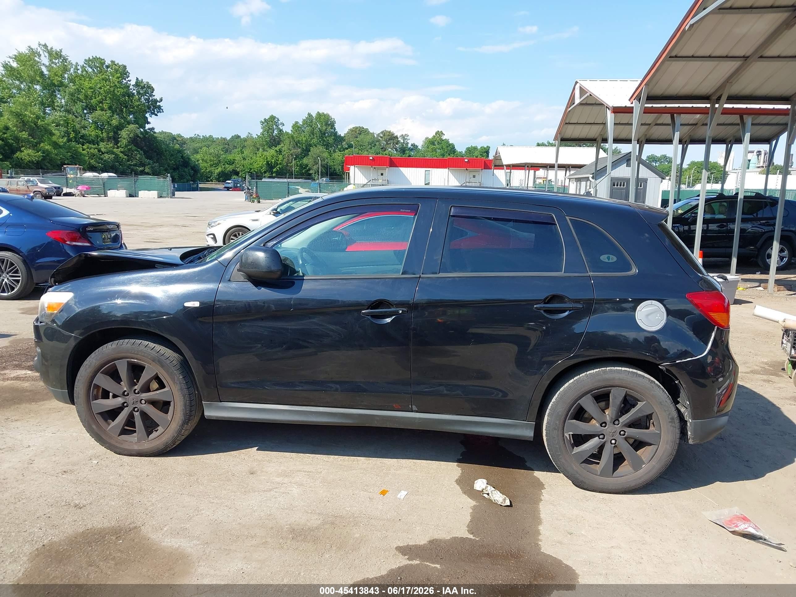 2014 Mitsubishi Outlander Sport Es Black vin: 4A4AP3AU9EE006921