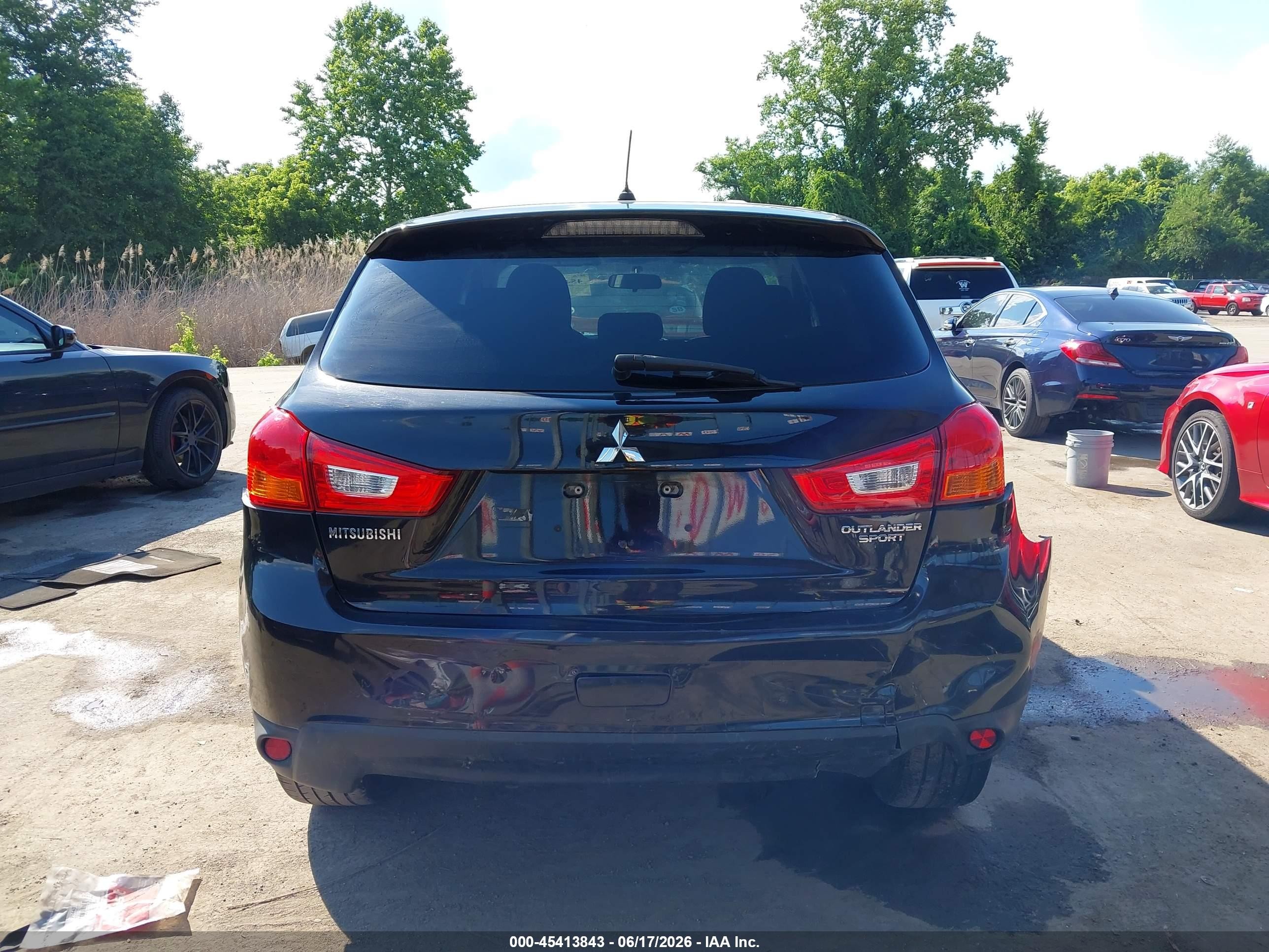 2014 Mitsubishi Outlander Sport Es Black vin: 4A4AP3AU9EE006921