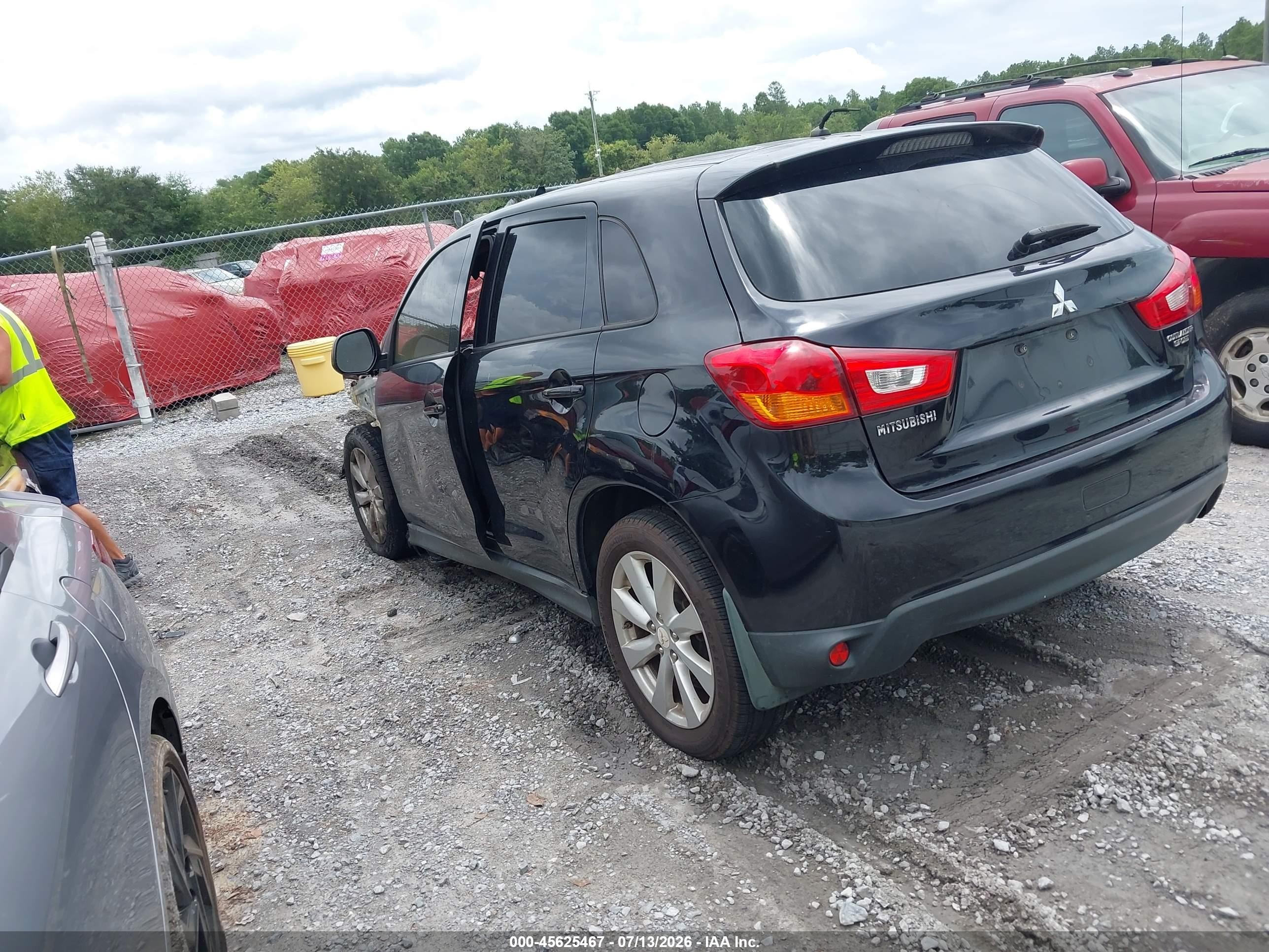 2014 Mitsubishi Outlander Sport Es Black vin: 4A4AP3AU9EE013755