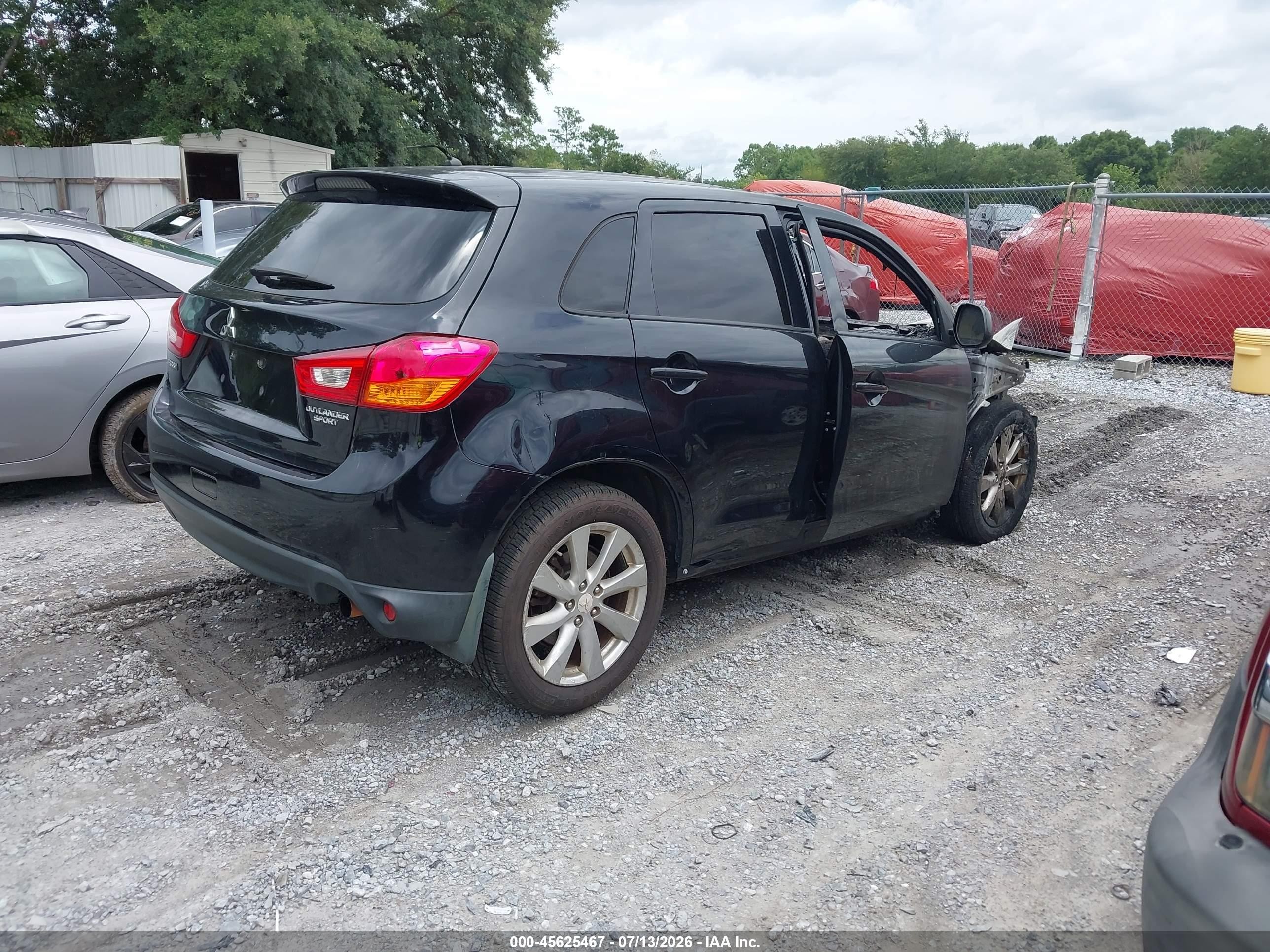 2014 Mitsubishi Outlander Sport Es Black vin: 4A4AP3AU9EE013755