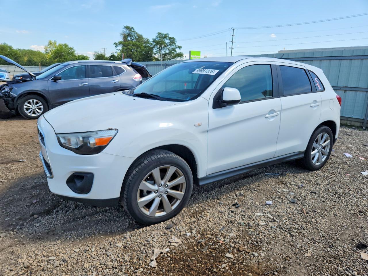 2015 Mitsubishi Outlander Sport Es White vin: 4A4AP3AU9FE001221