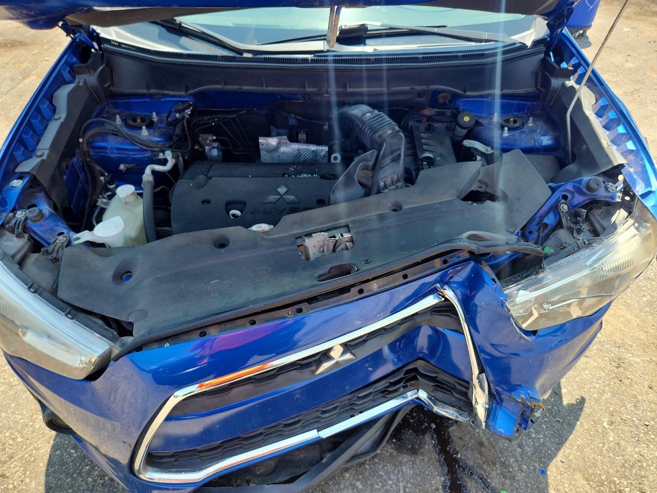 2015 Mitsubishi Outlander Sport Es Blue vin: 4A4AP3AU9FE004376