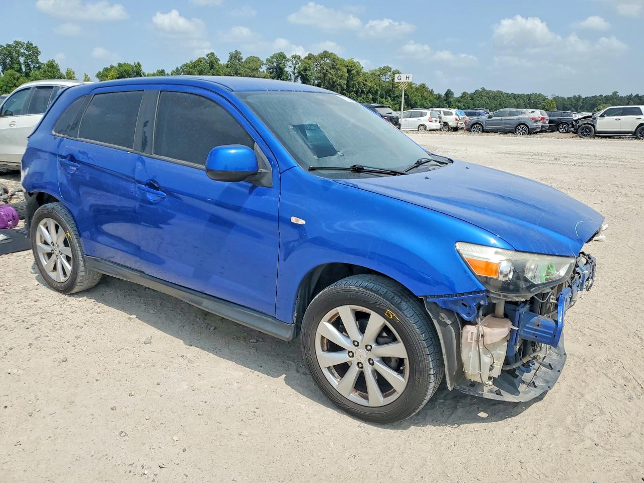 2015 Mitsubishi Outlander Sport Es Blue vin: 4A4AP3AU9FE006452