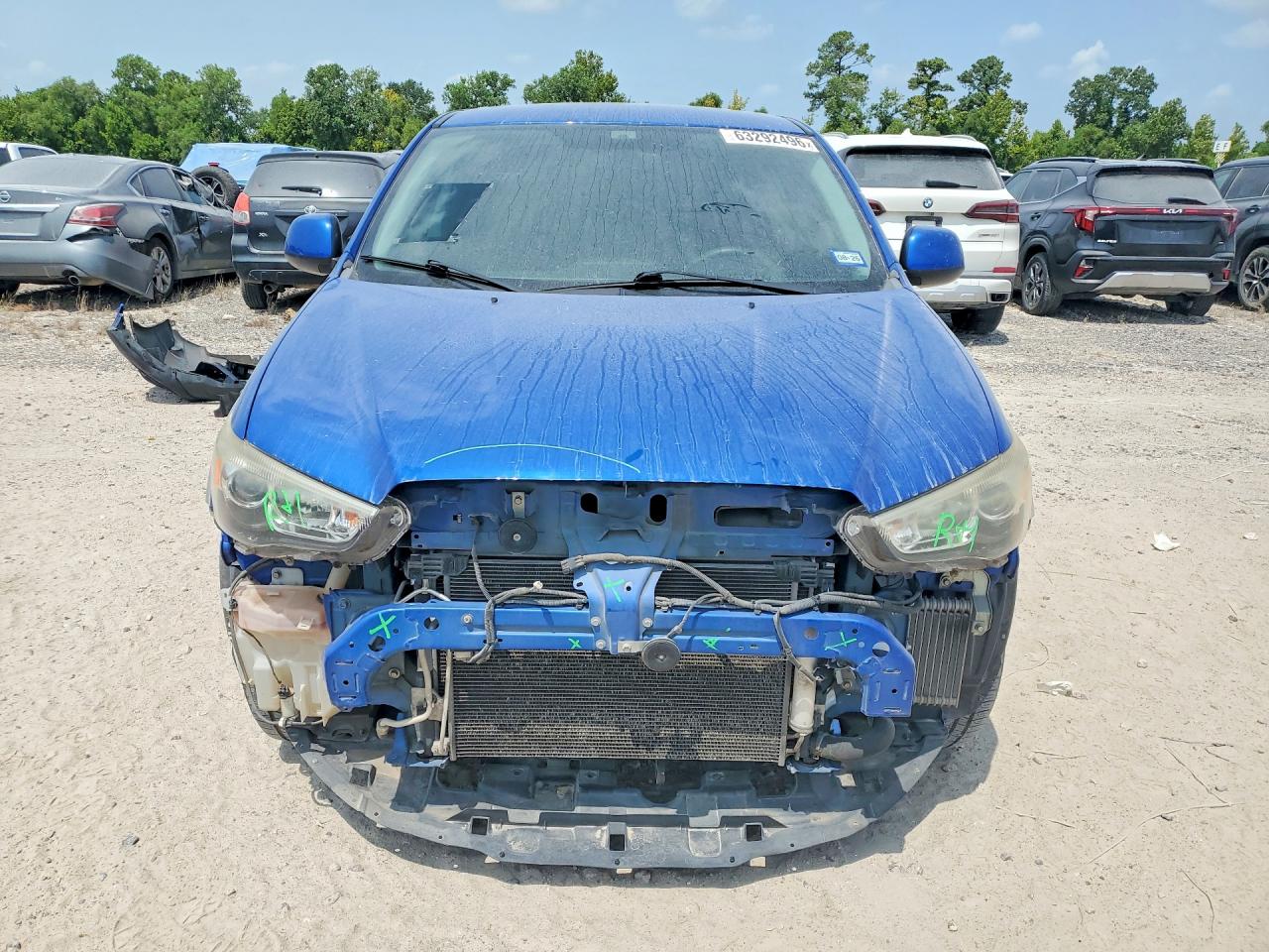 2015 Mitsubishi Outlander Sport Es Blue vin: 4A4AP3AU9FE006452