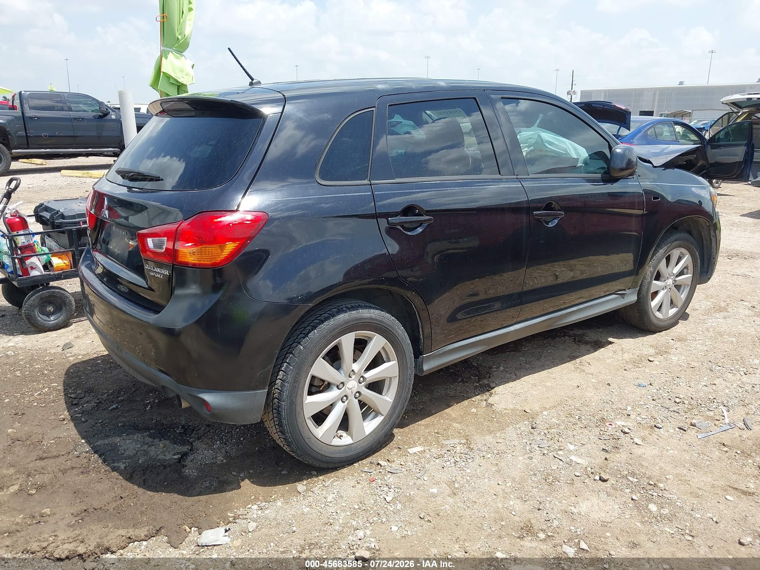 2015 Mitsubishi Outlander Sport Es Black vin: 4A4AP3AU9FE006743