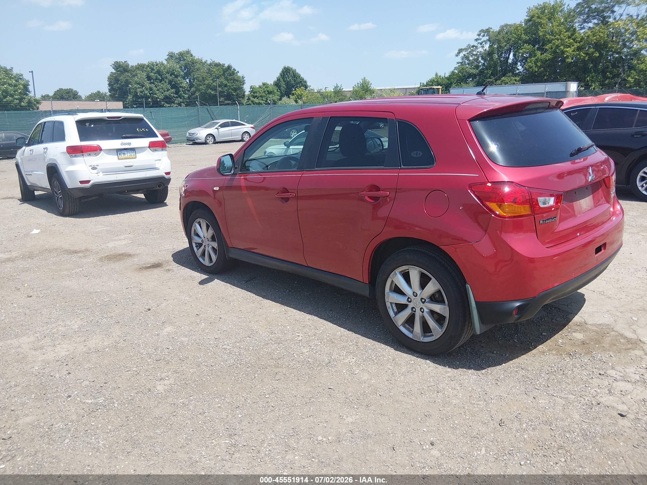 2015 Mitsubishi Outlander Sport Es Red vin: 4A4AP3AU9FE016575