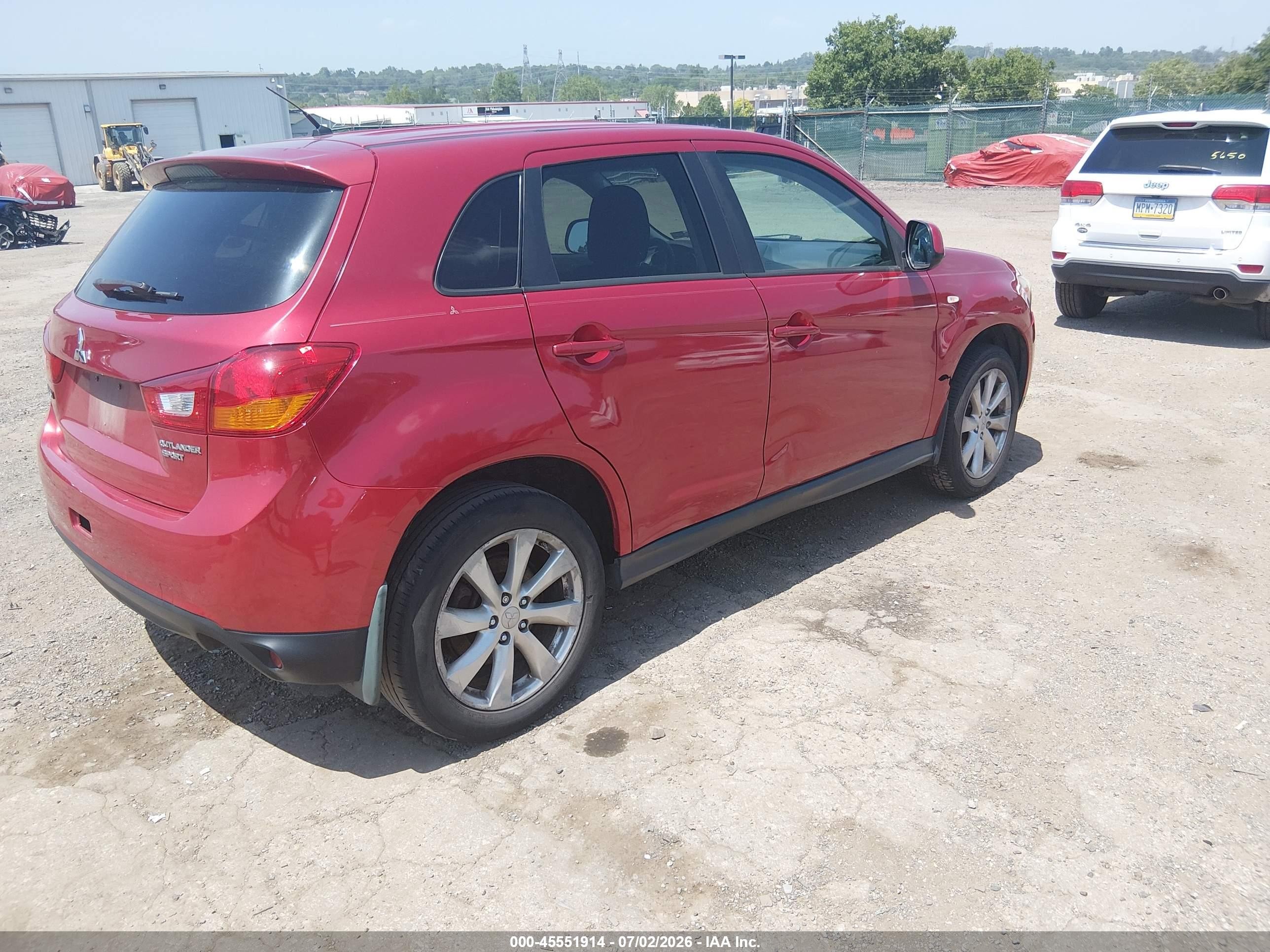 2015 Mitsubishi Outlander Sport Es Red vin: 4A4AP3AU9FE016575