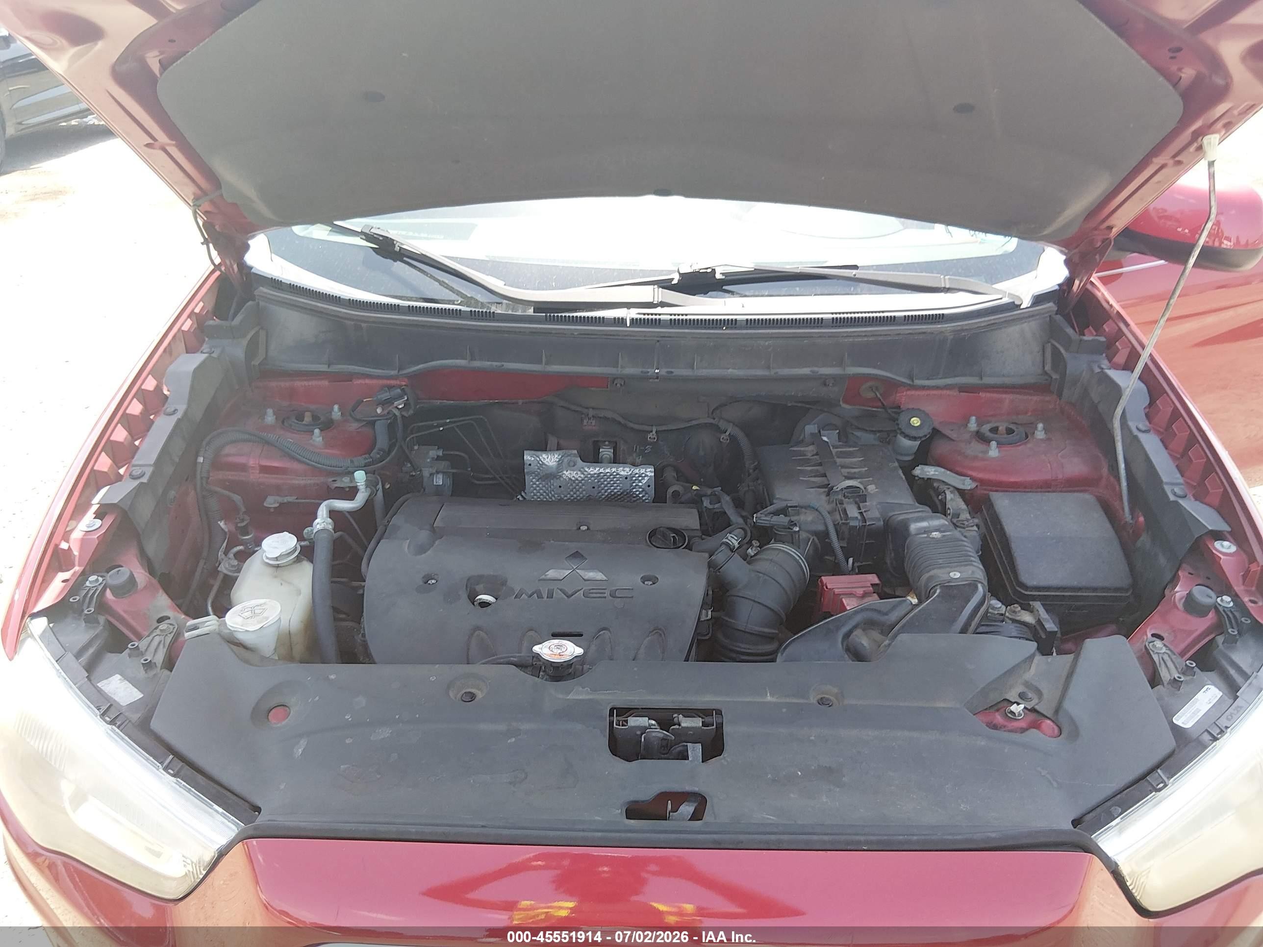 2015 Mitsubishi Outlander Sport Es Red vin: 4A4AP3AU9FE016575