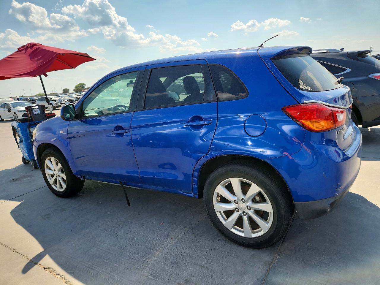 2015 Mitsubishi Outlander Sport Es Blue vin: 4A4AP3AU9FE033442