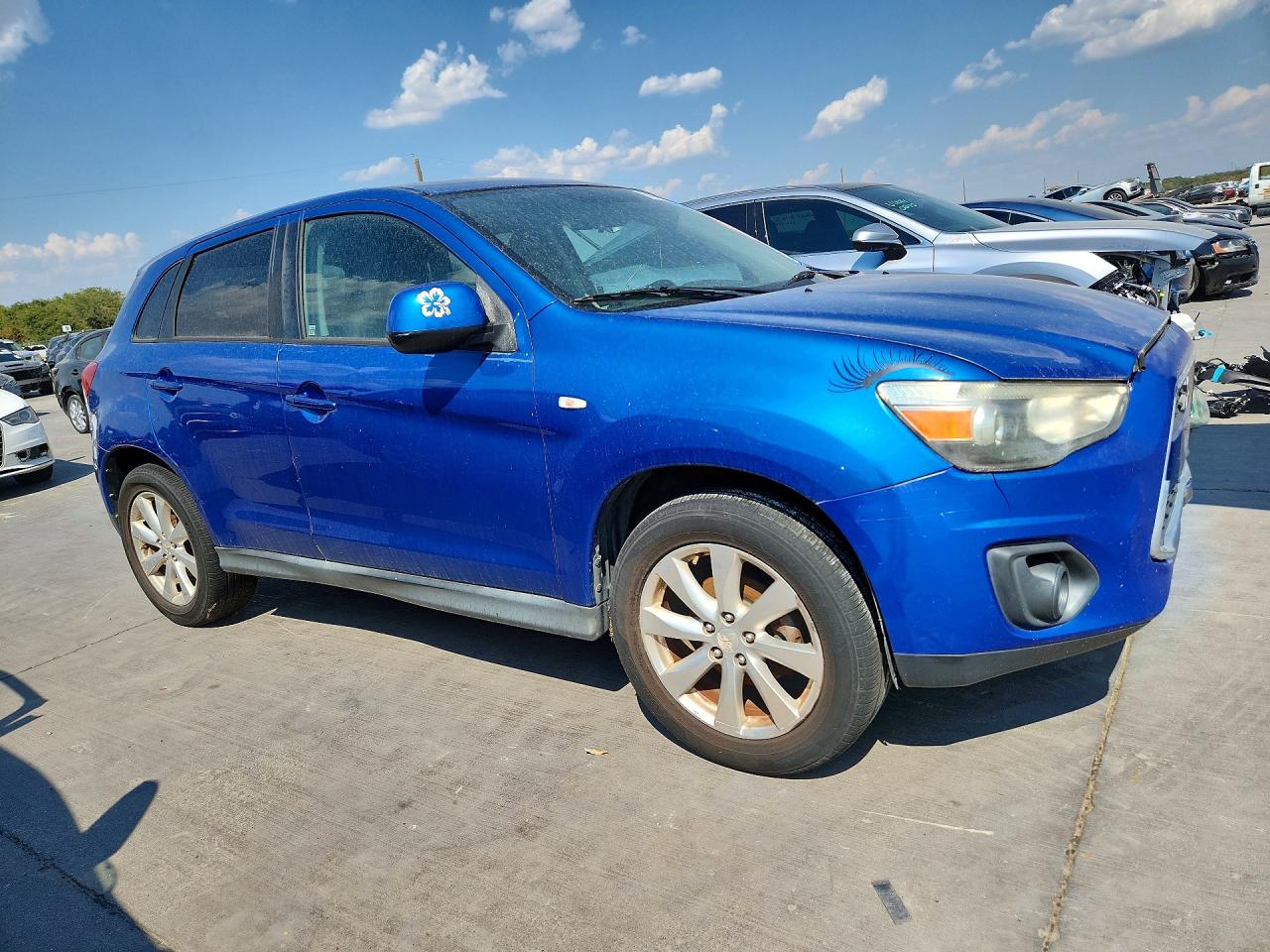 2015 Mitsubishi Outlander Sport Es Blue vin: 4A4AP3AU9FE033442
