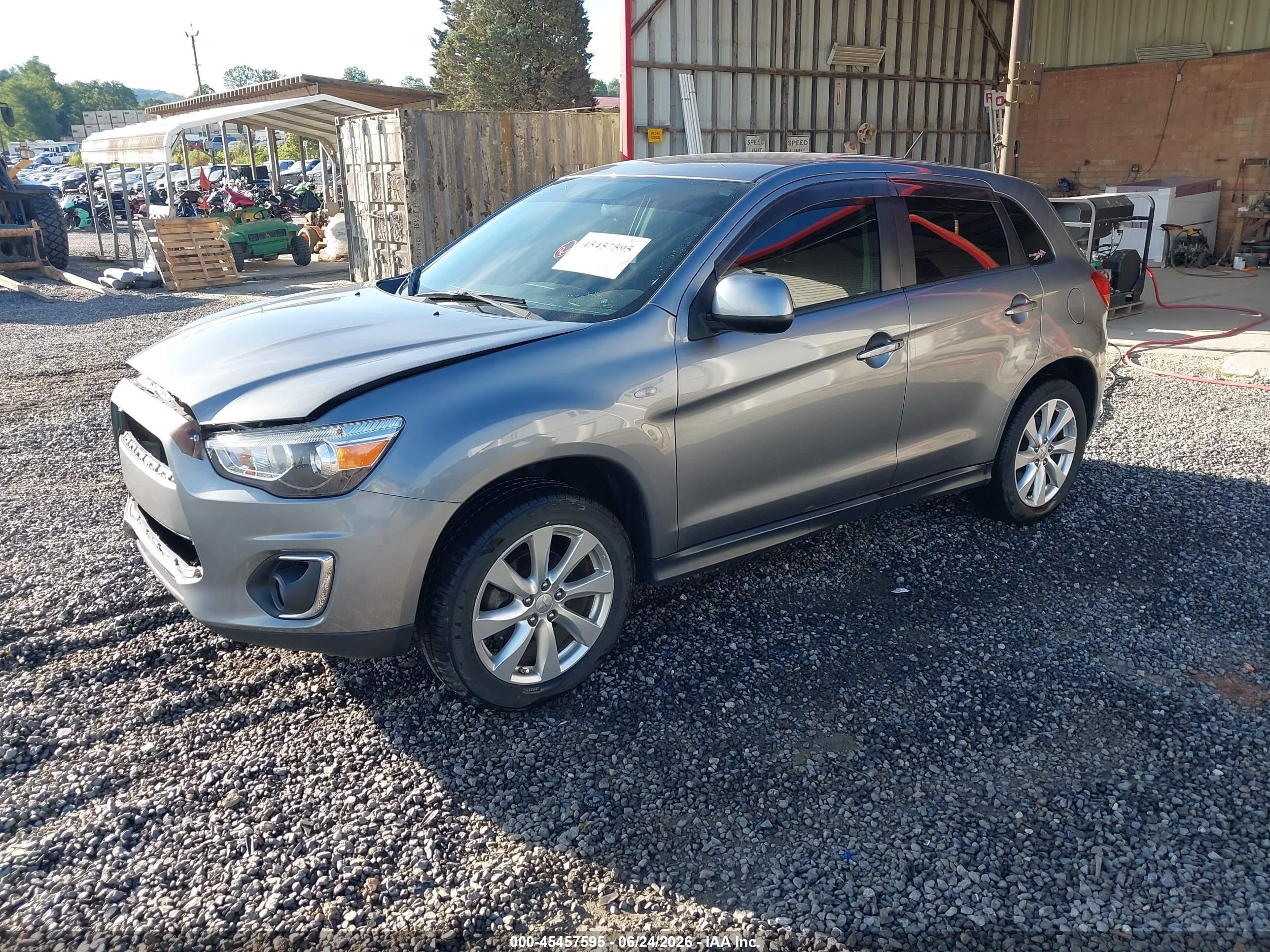 2015 Mitsubishi Outlander Sport Es Silver vin: 4A4AP3AU9FE048524