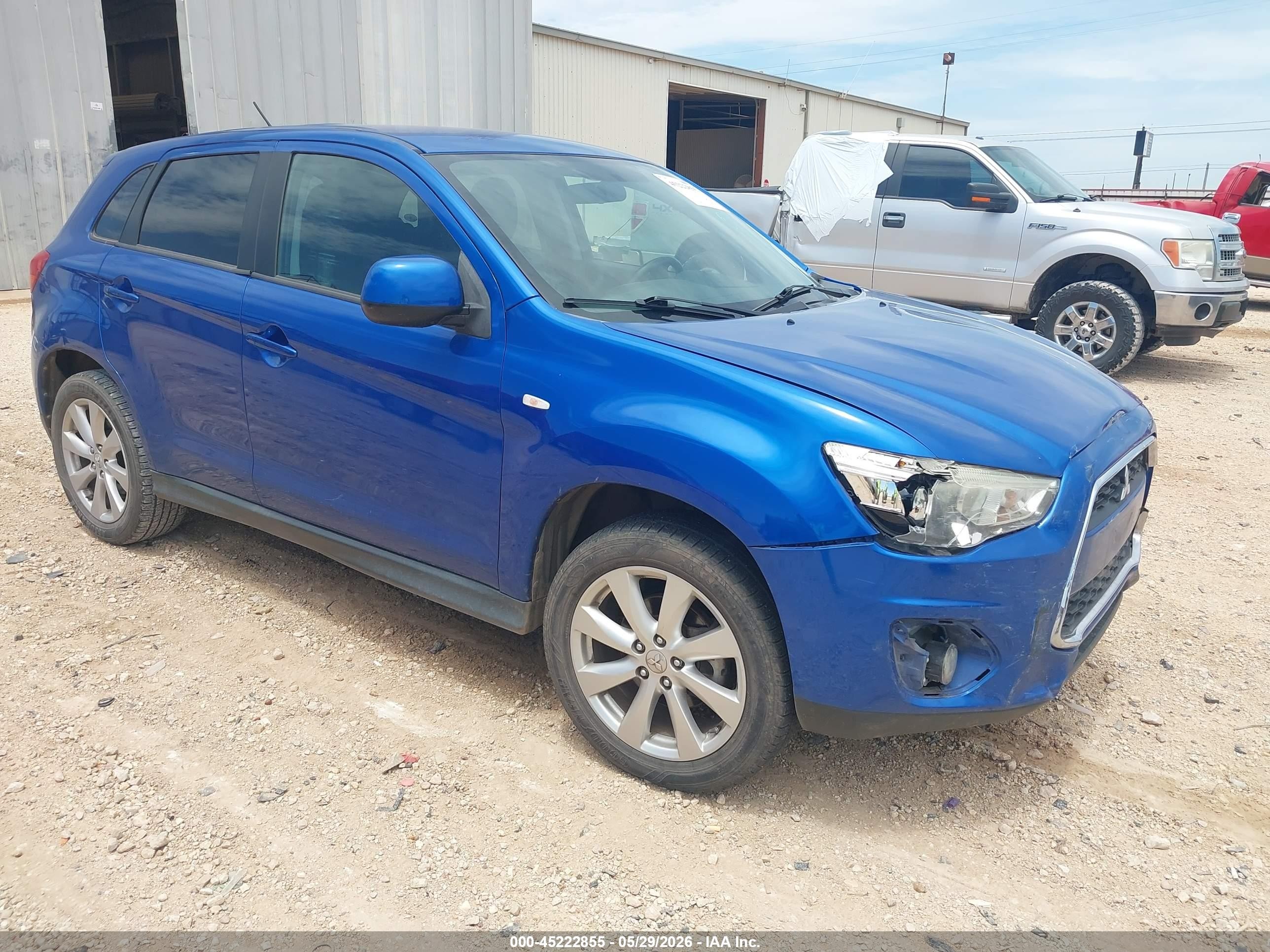 2015 Mitsubishi Outlander Sport Es Blue vin: 4A4AP3AU9FE061158