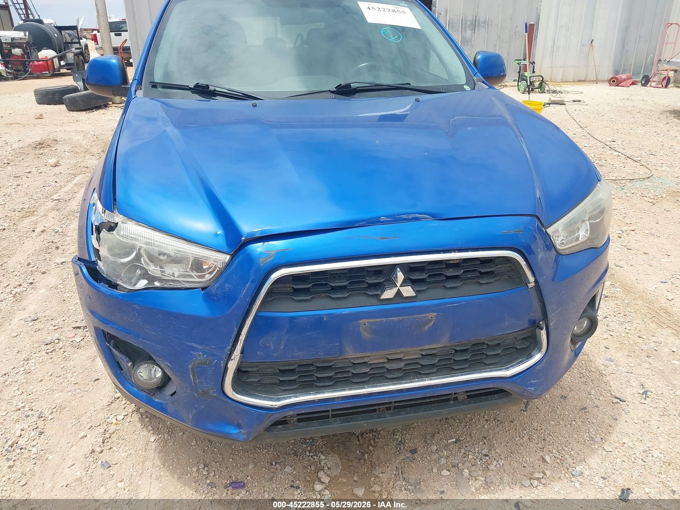 2015 Mitsubishi Outlander Sport Es Blue vin: 4A4AP3AU9FE061158