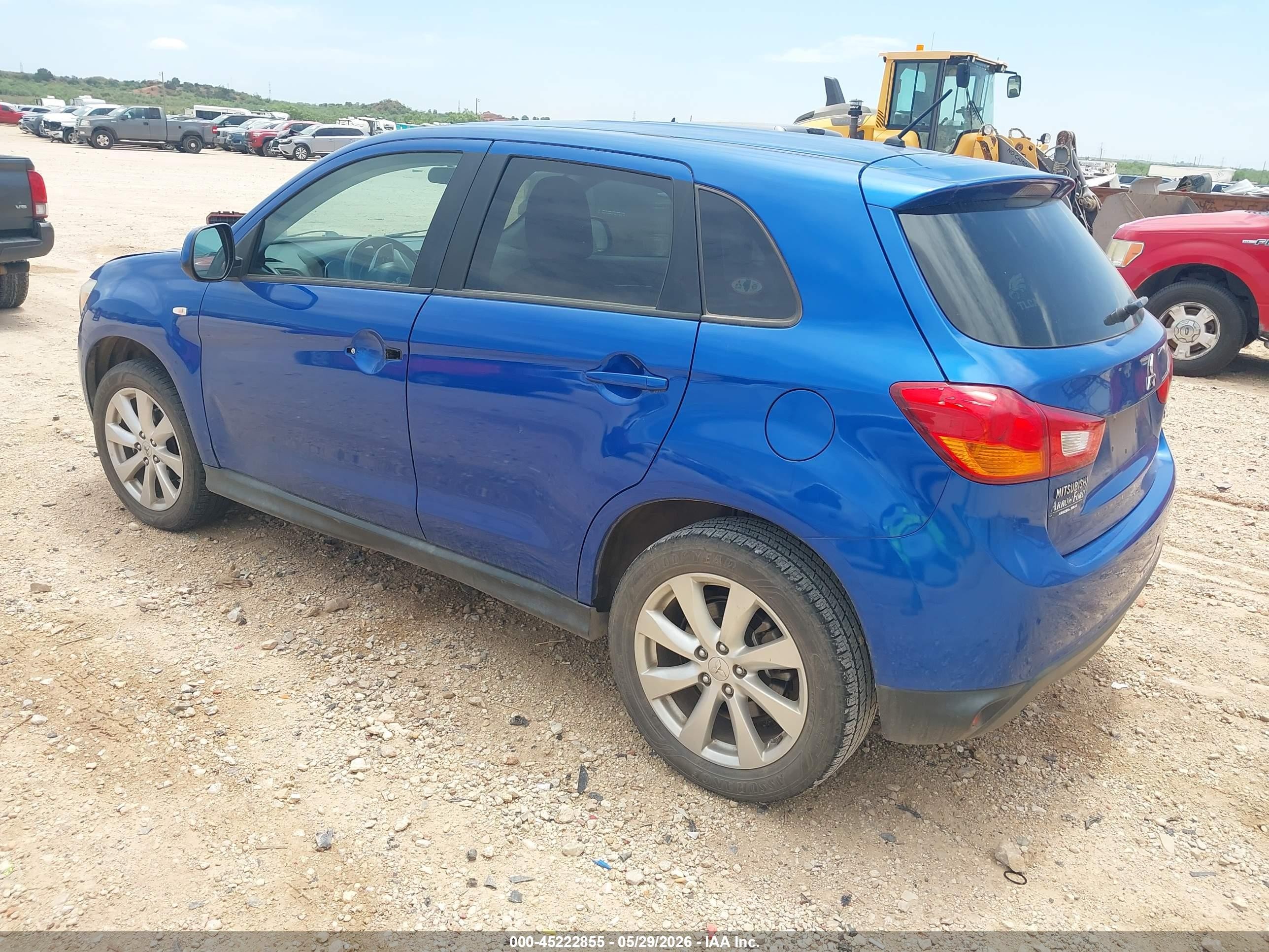 2015 Mitsubishi Outlander Sport Es Blue vin: 4A4AP3AU9FE061158