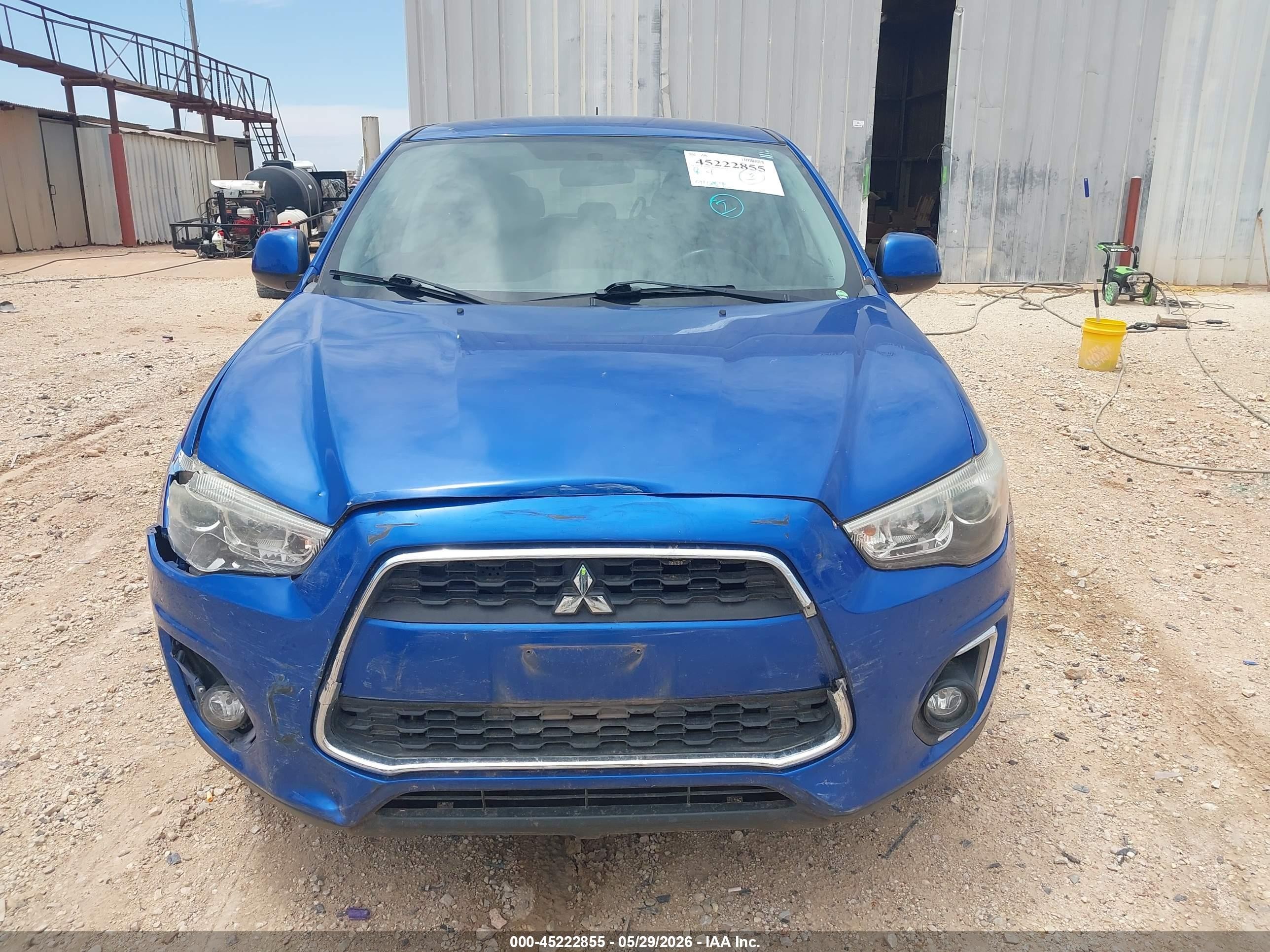 2015 Mitsubishi Outlander Sport Es Blue vin: 4A4AP3AU9FE061158