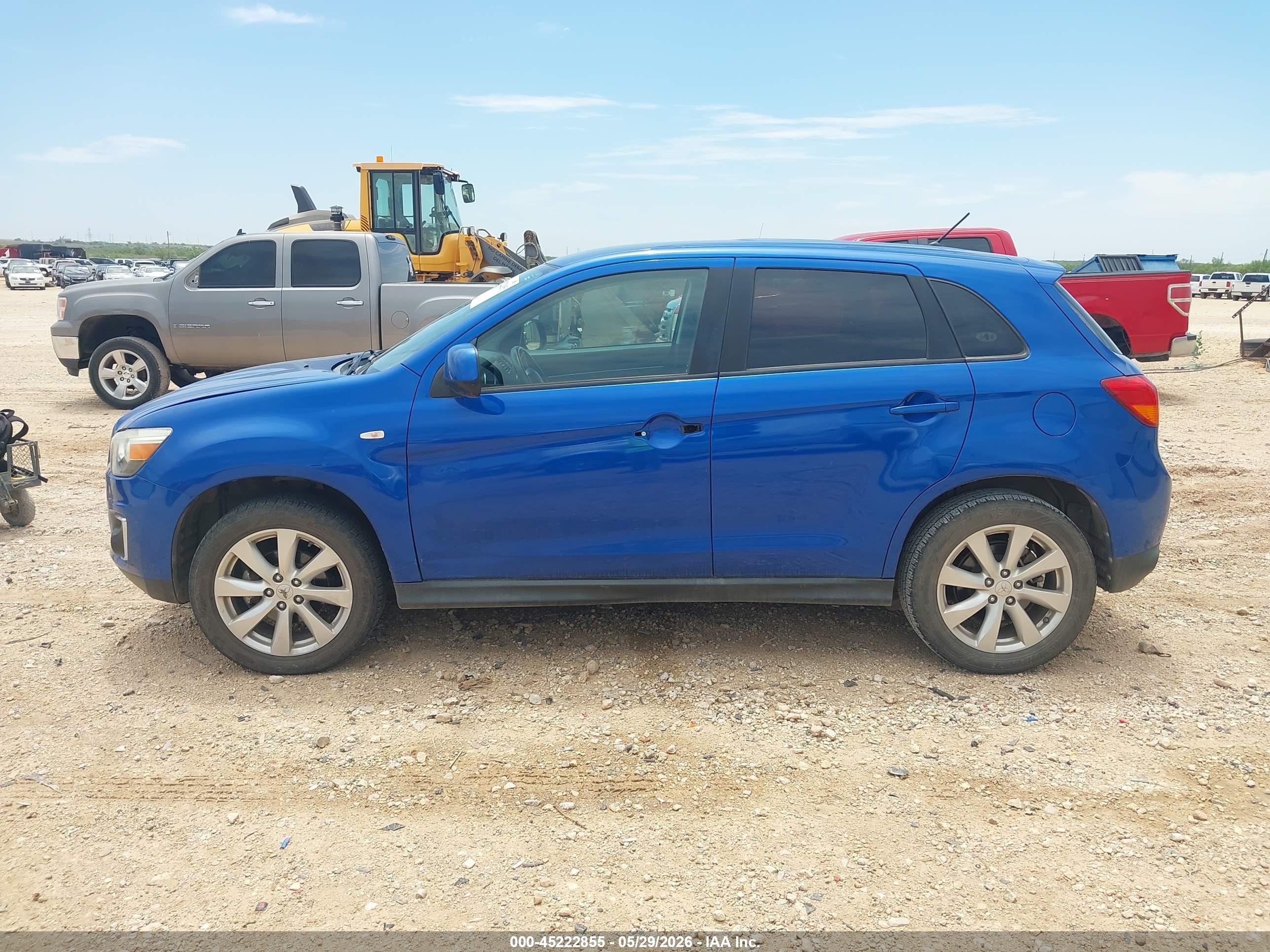 2015 Mitsubishi Outlander Sport Es Blue vin: 4A4AP3AU9FE061158