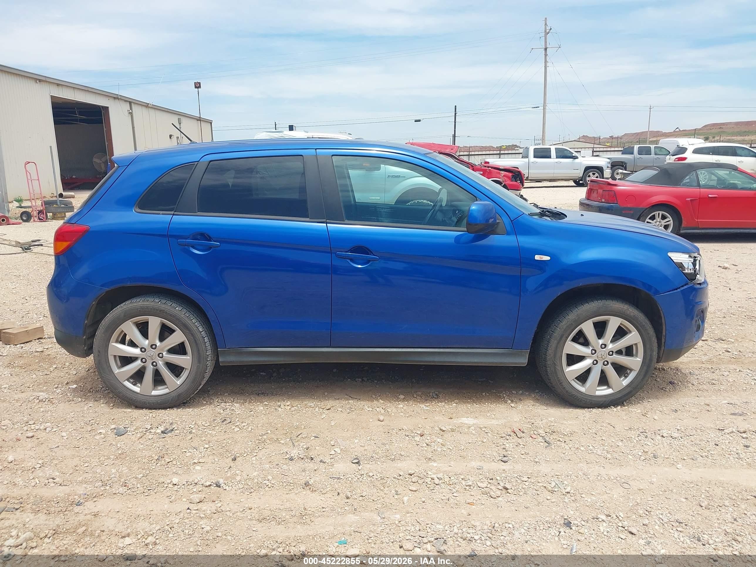 2015 Mitsubishi Outlander Sport Es Blue vin: 4A4AP3AU9FE061158