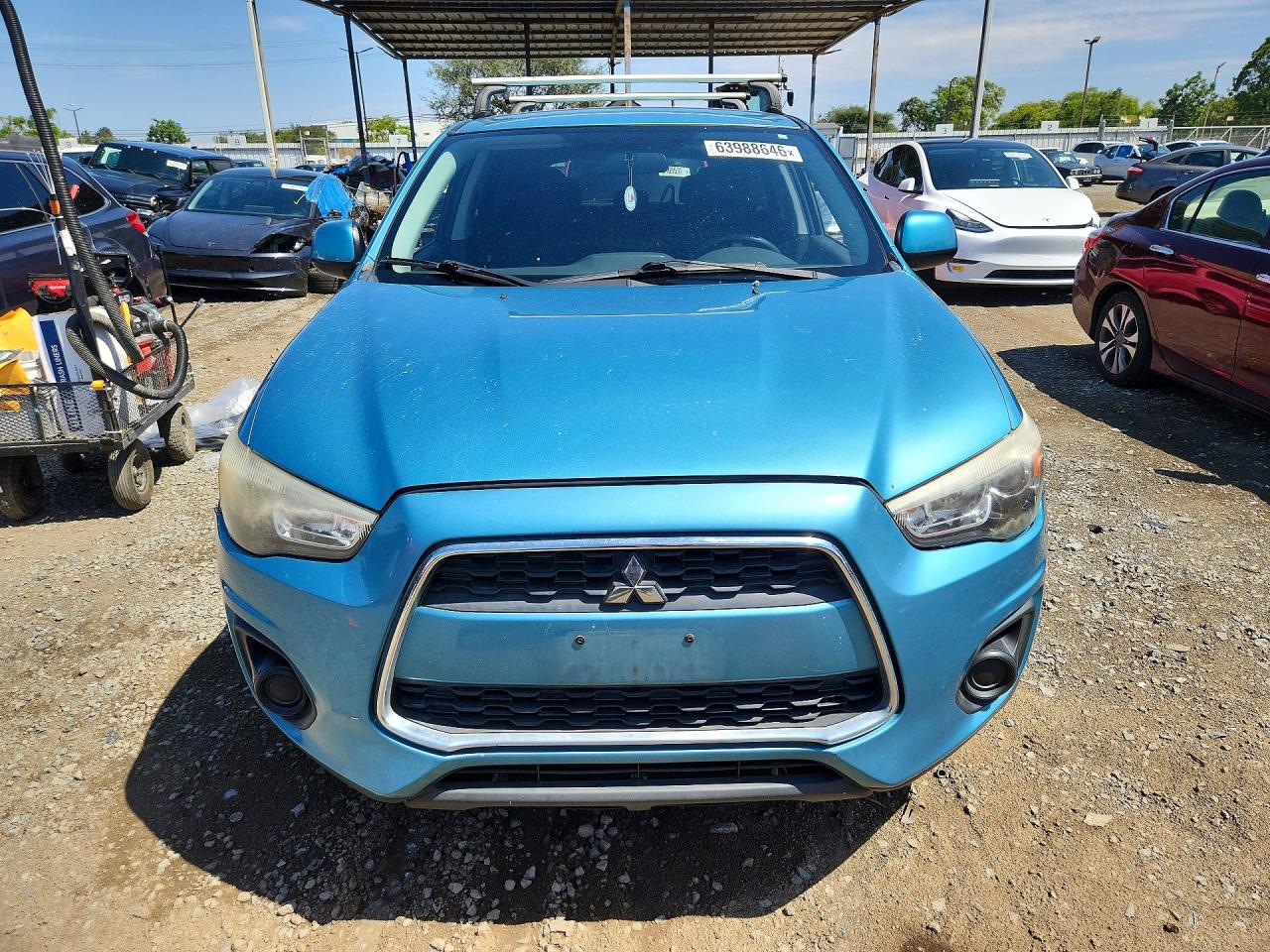 2013 Mitsubishi Outlander Sport Es Blue vin: 4A4AP3AUXDE003749