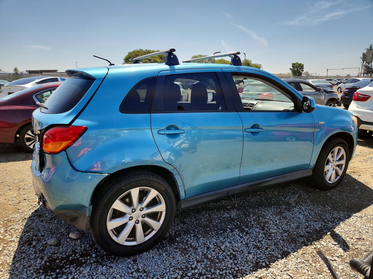 2013 Mitsubishi Outlander Sport Es Blue vin: 4A4AP3AUXDE003749