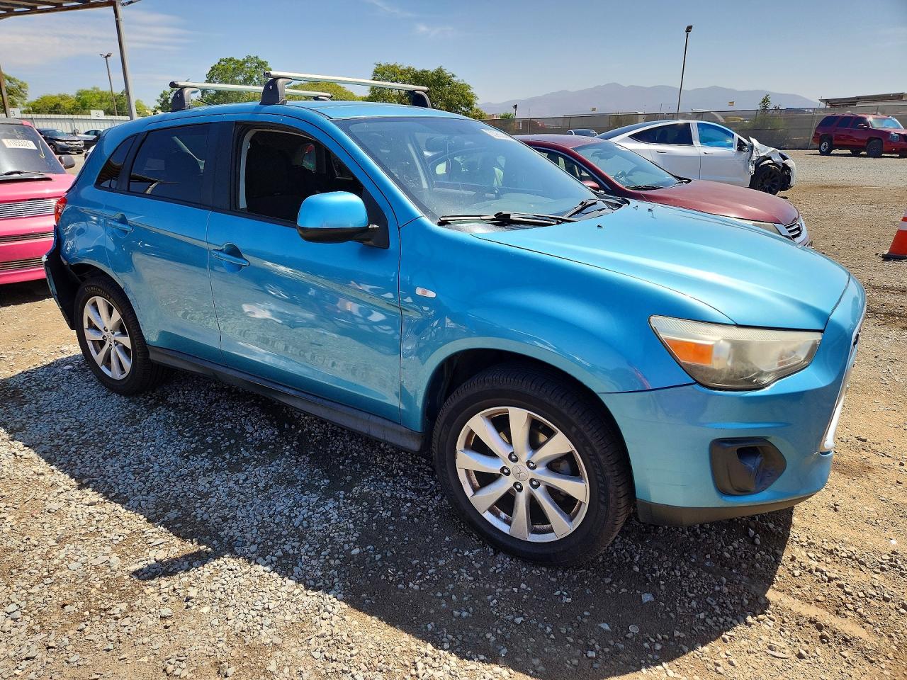 2013 Mitsubishi Outlander Sport Es Blue vin: 4A4AP3AUXDE003749